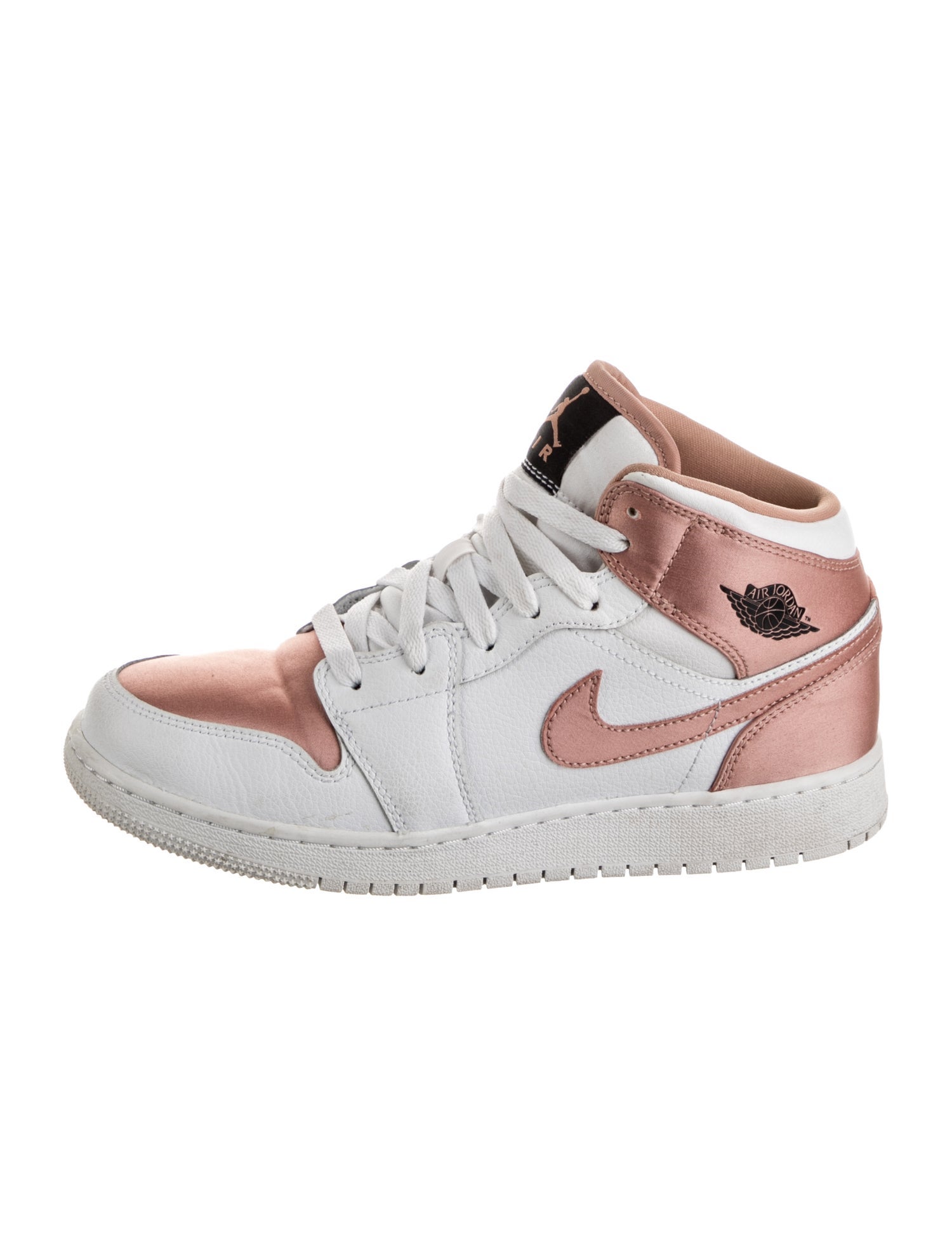 Jordan Kids' 1 Mid 'White Rose Gold' (GS) Sneakers