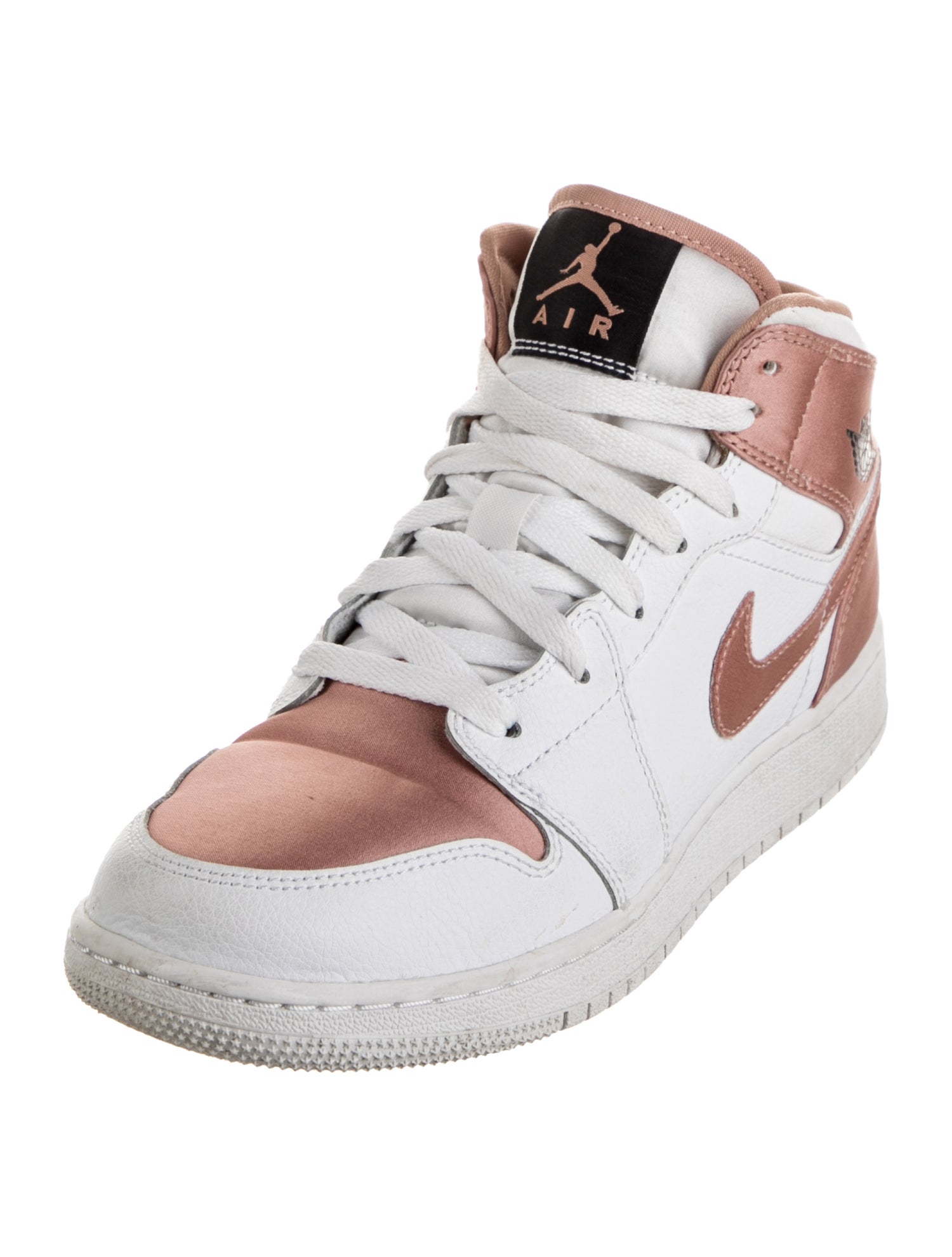 Jordan Kids' 1 Mid 'White Rose Gold' (GS) Sneakers