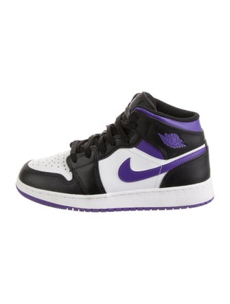 Jordan Boys' 1 Mid GS 'Dark Iris' Sneakers
