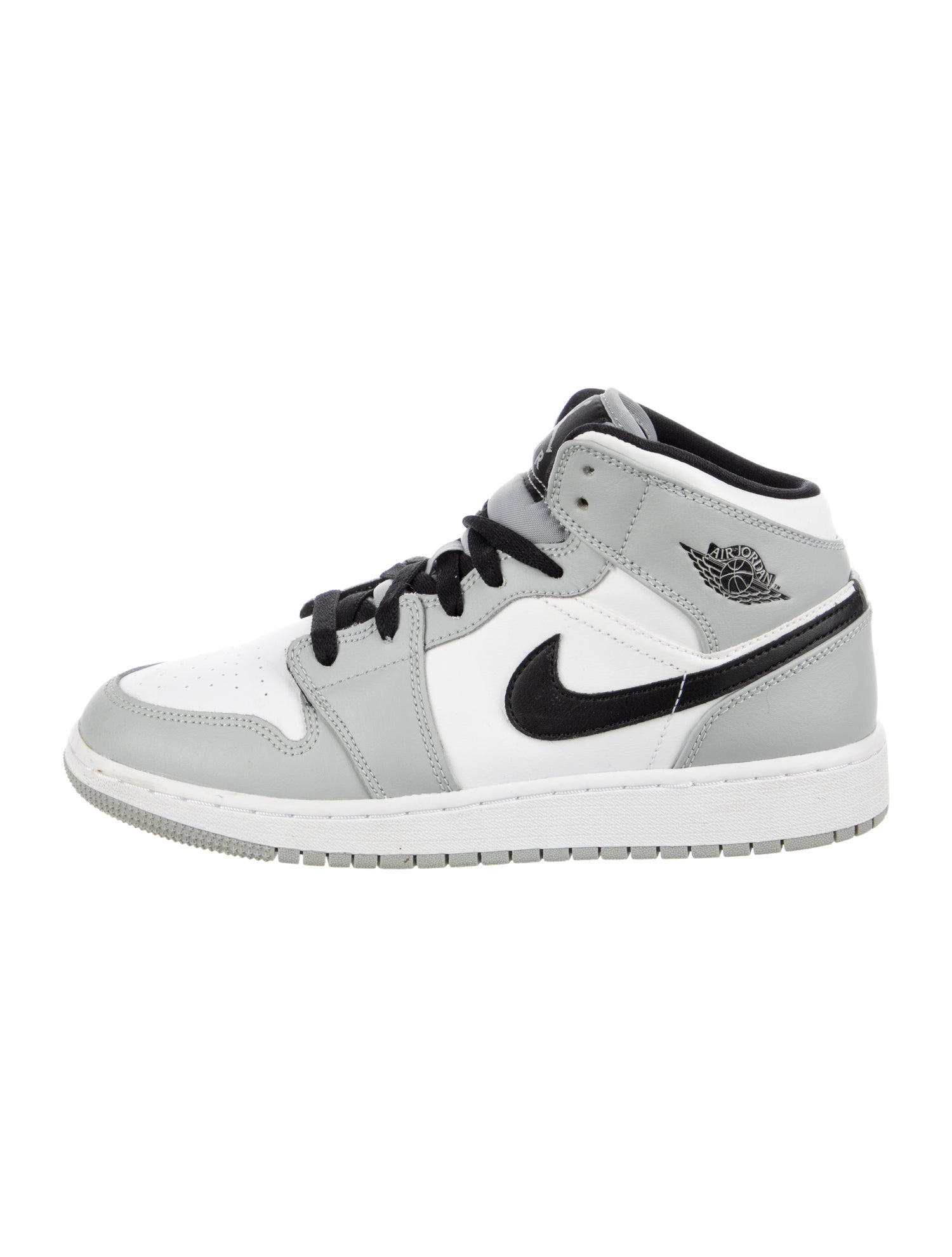 Jordan Girls' 1 Mid Light Smoke Grey (GS)