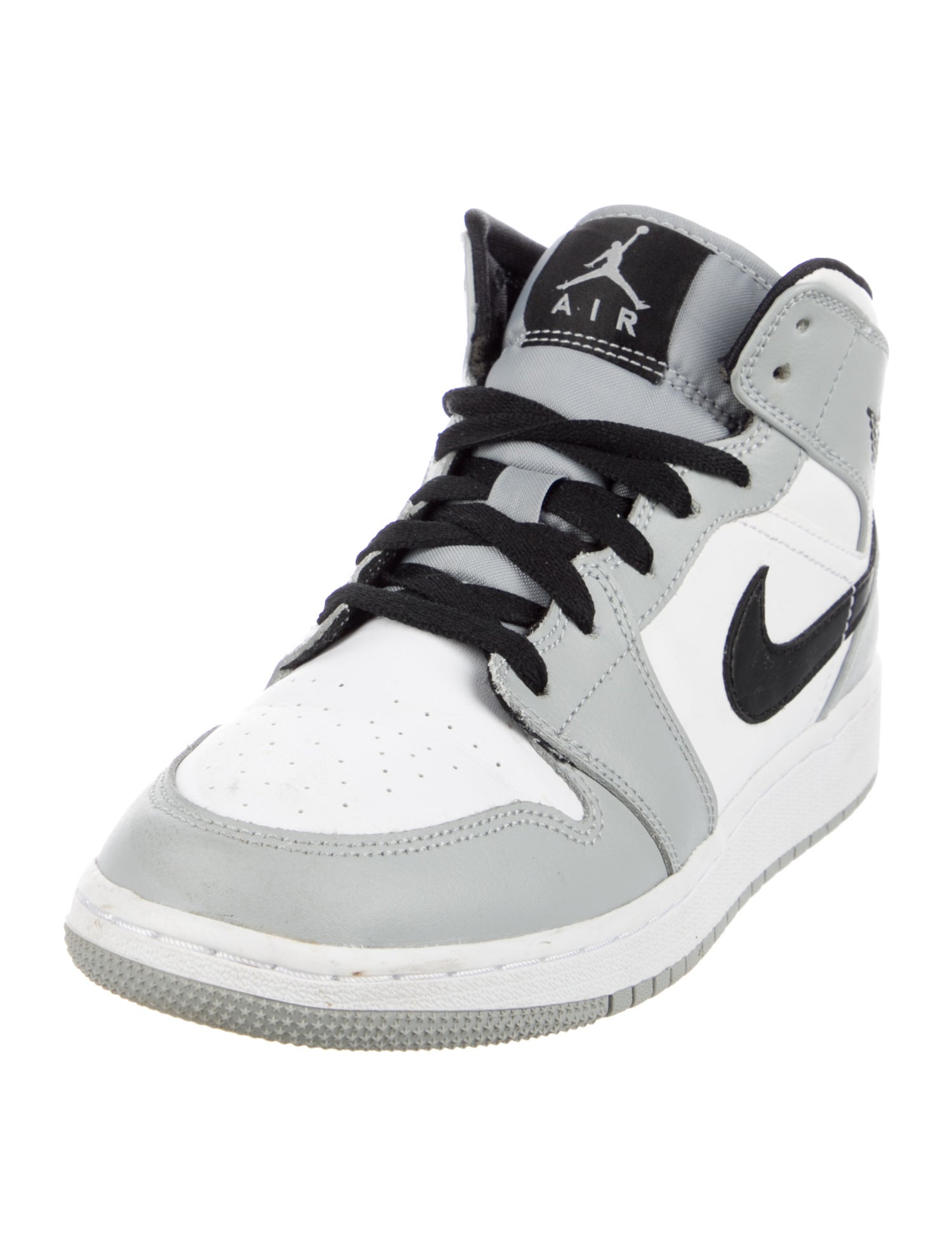 Jordan Girls' 1 Mid Light Smoke Grey (GS)