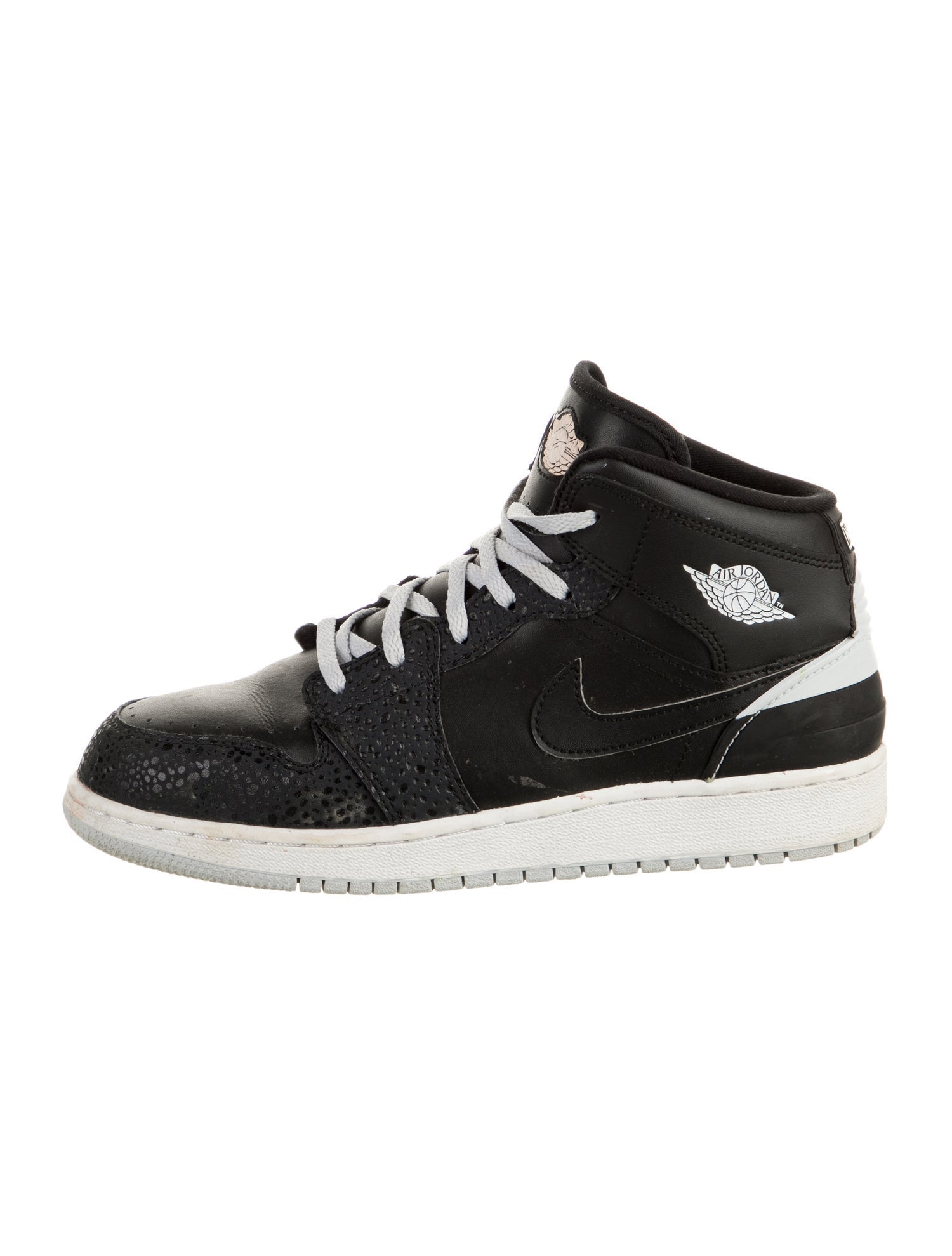 Jordan Kids' 1 Retro 86 BG 'Black Pure Platinum' Sneakers