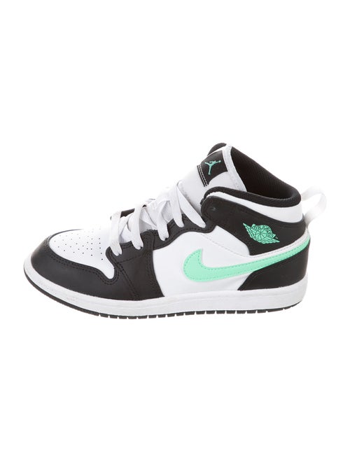Jordan Kids' 1 Mid 'Green Glow' (PS) Sneakers