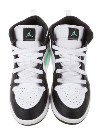 Jordan Kids' 1 Mid 'Green Glow' (PS) Sneakers