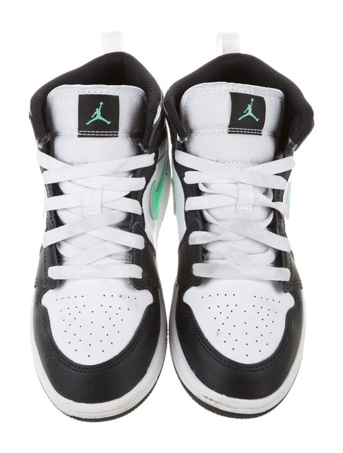 Jordan Kids' 1 Mid 'Green Glow' (PS) Sneakers