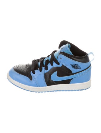 Jordan Kids' 1 Mid 'University Blue Black' (PS) Sneakers