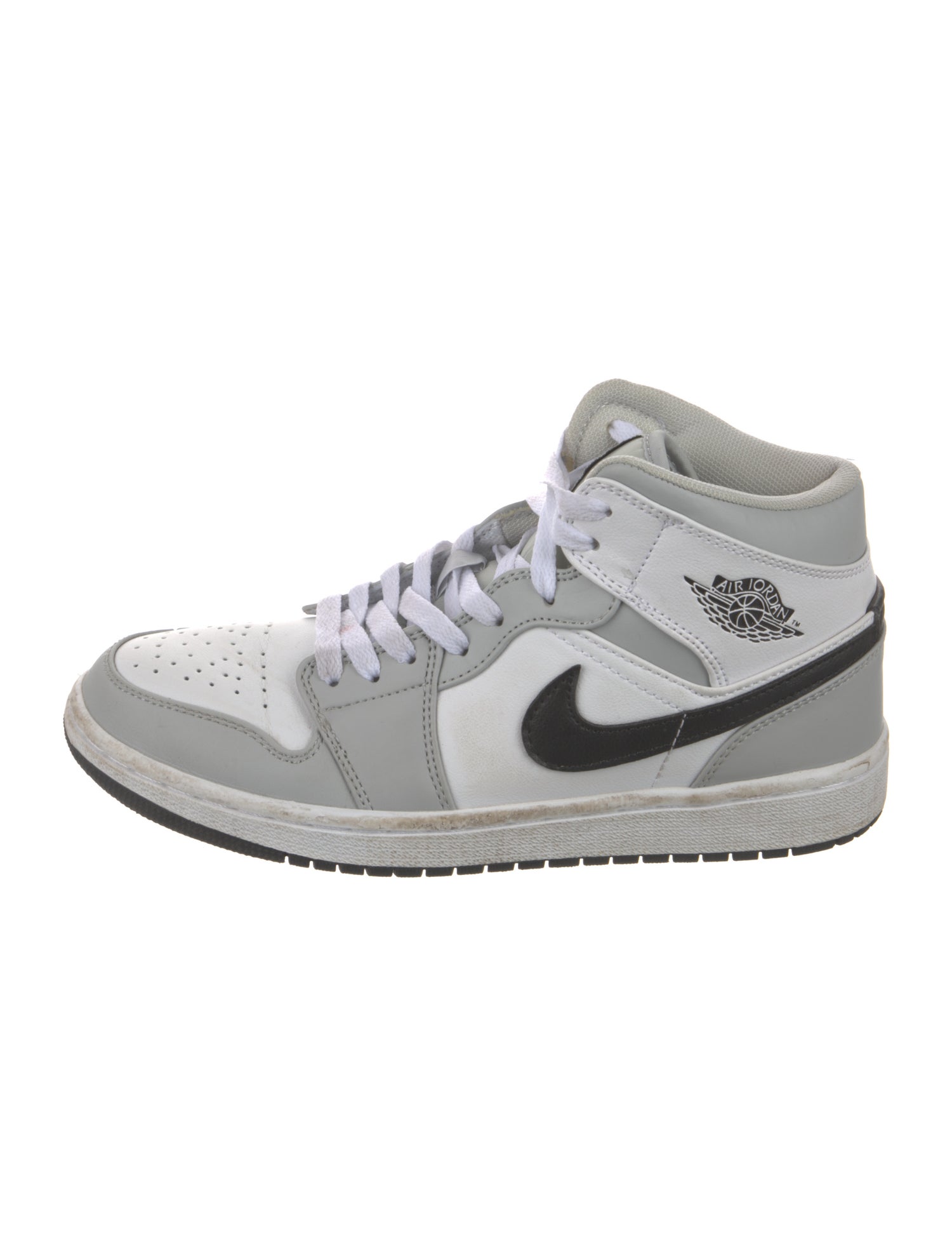 Jordan 1 Mid Light 'Smoke Grey' (W) Athletic Sneakers