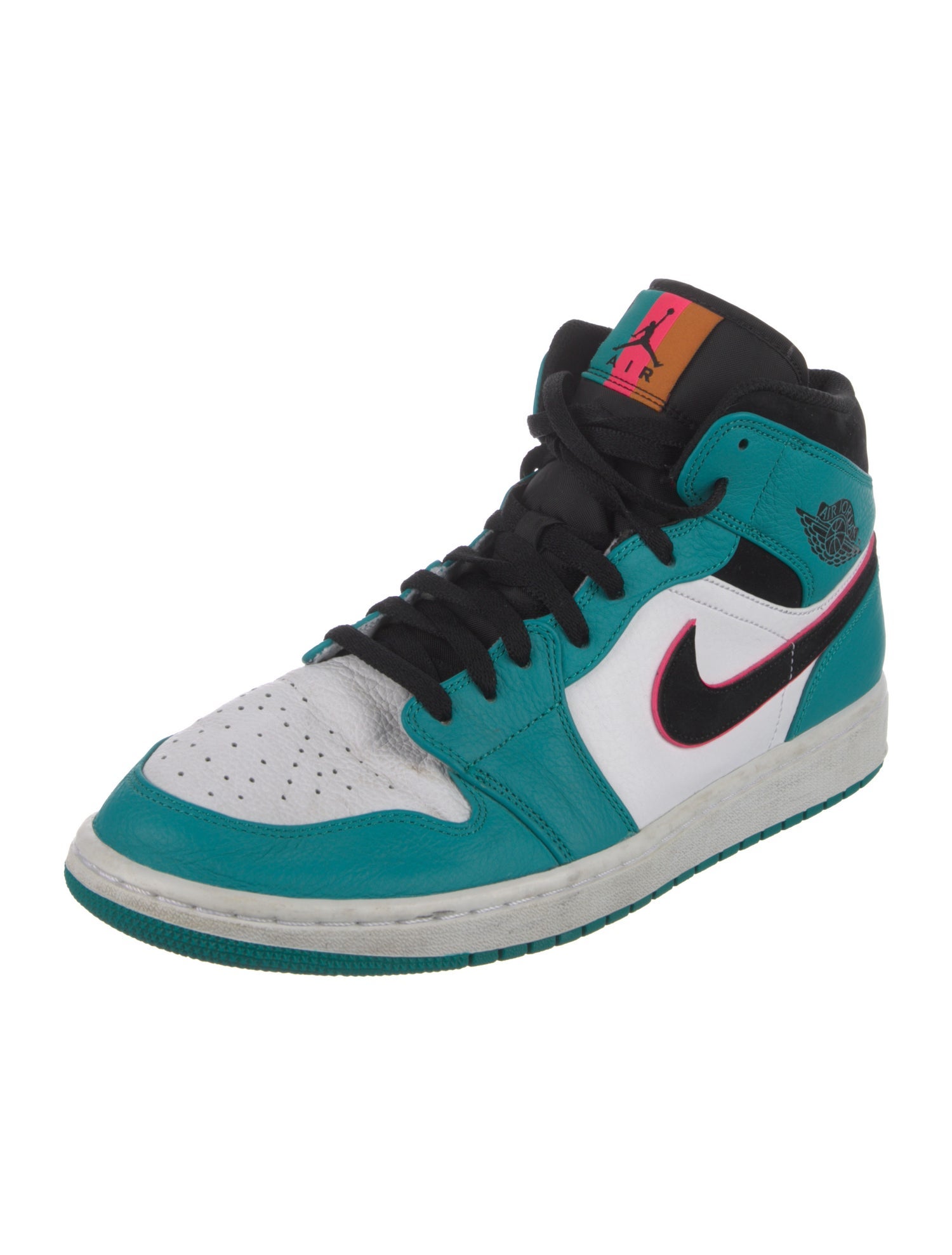 Jordan Leather Colorblock Pattern Sneakers