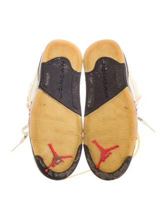 Off-White x Jordan Kids' 5 Retro Sail (PS) Sneakers