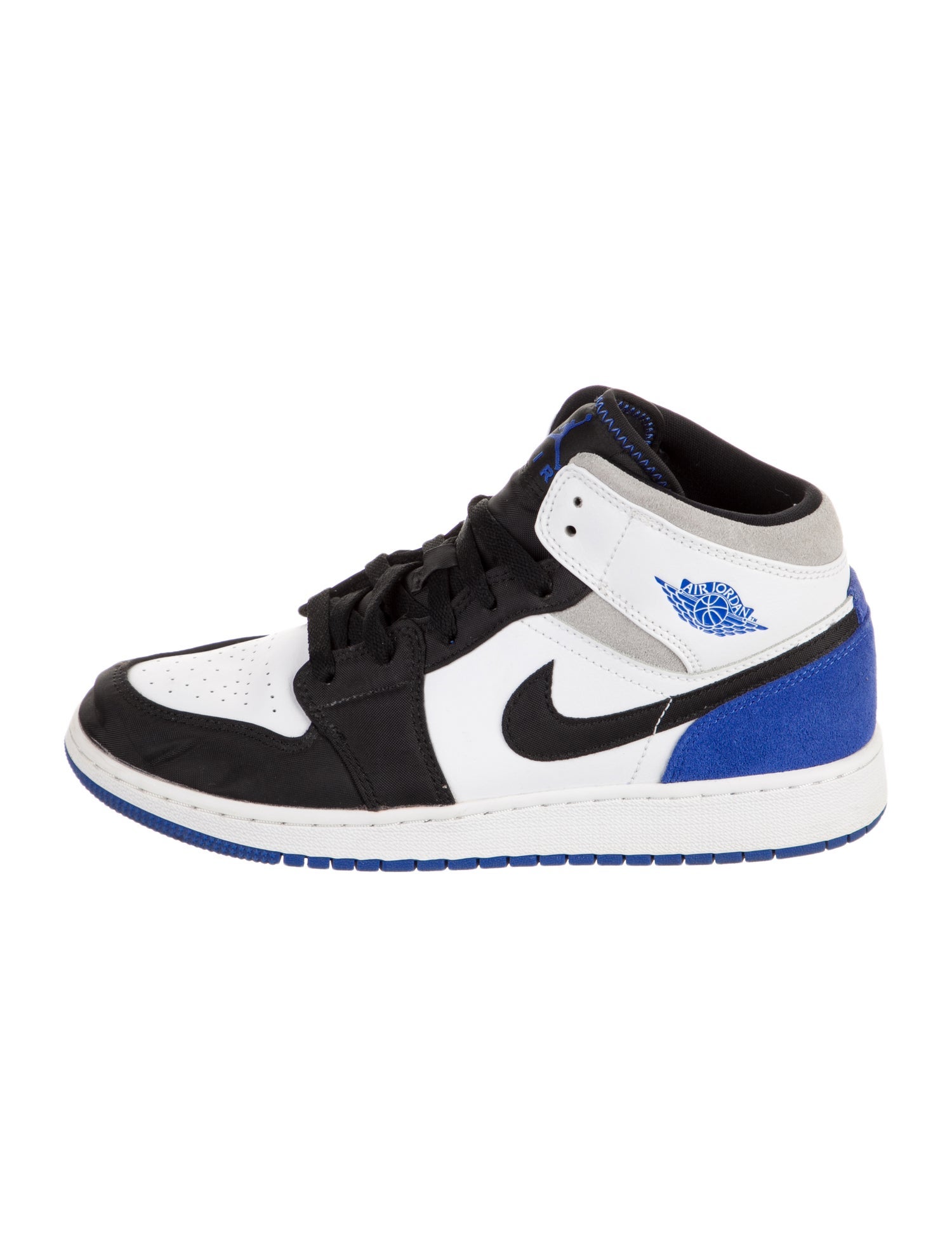 Jordan Kids' 1 Mid SE 'White Black Royal' (GS) Sneakers