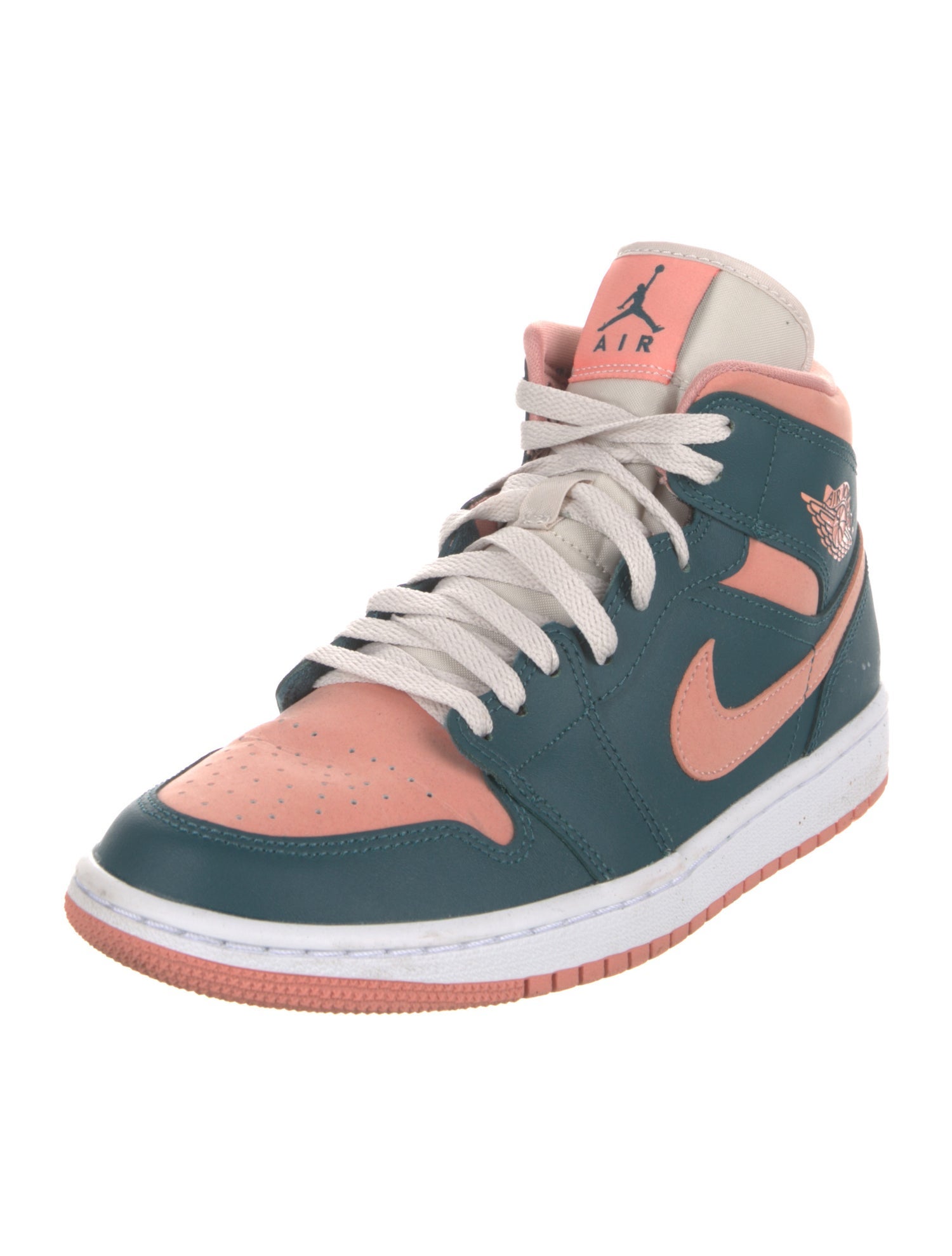 Jordan Leather Colorblock Pattern Sneakers