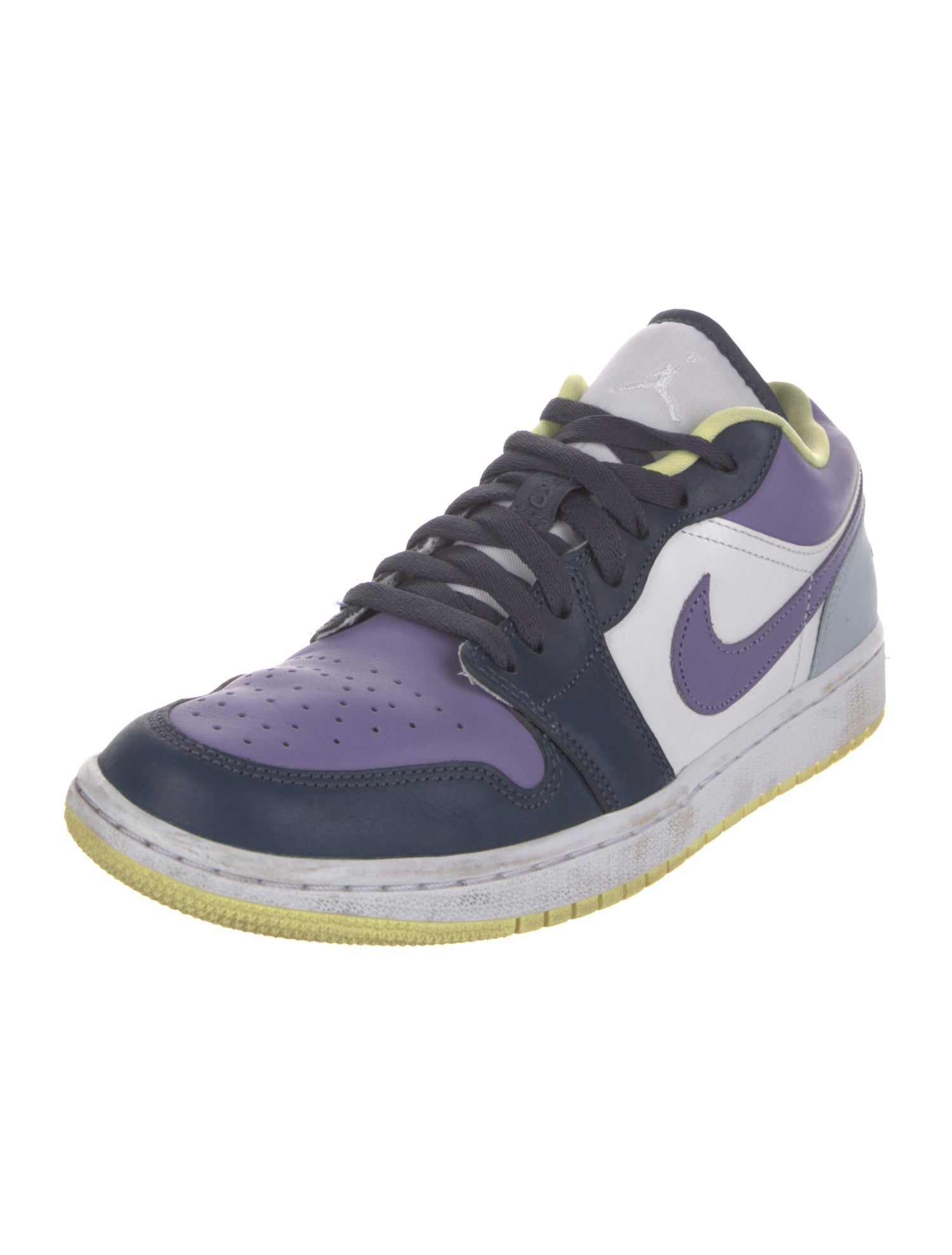 Jordan Leather Colorblock Pattern Sneakers