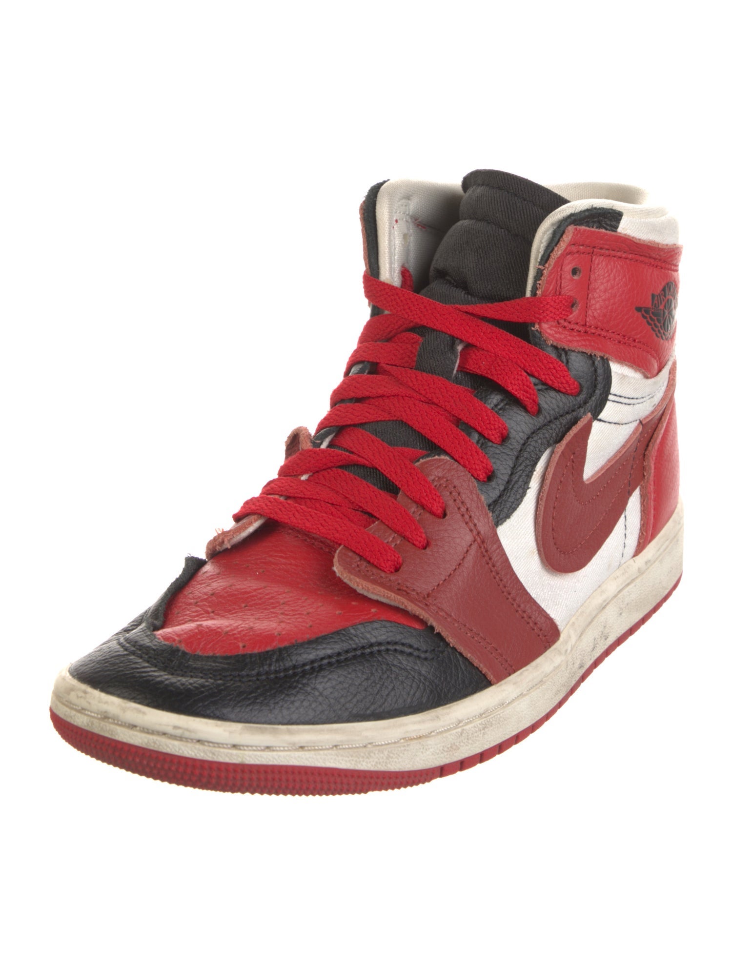 Jordan Leather Colorblock Pattern Sneakers
