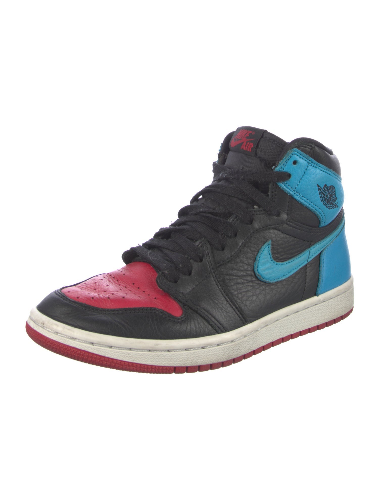 Jordan Leather Colorblock Pattern Sneakers