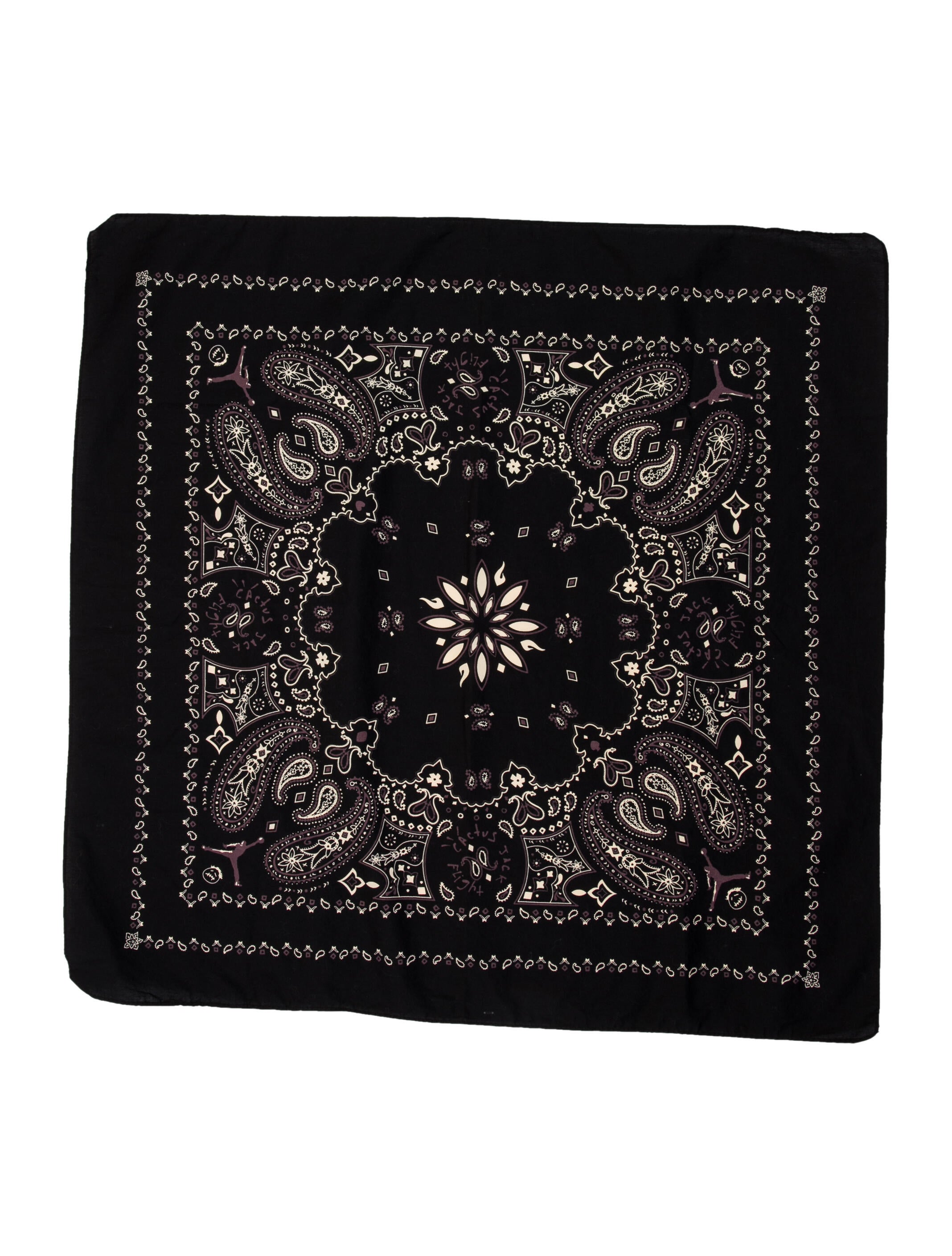 Jordan Air Jordan x Travis Scott Cactus Jack Black Phantom Bandana Paisley Print Bandana