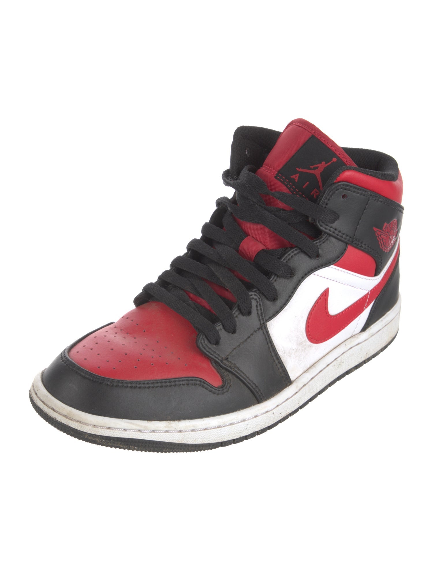 Jordan 1 Mid White Black Red (2022) Sneakers