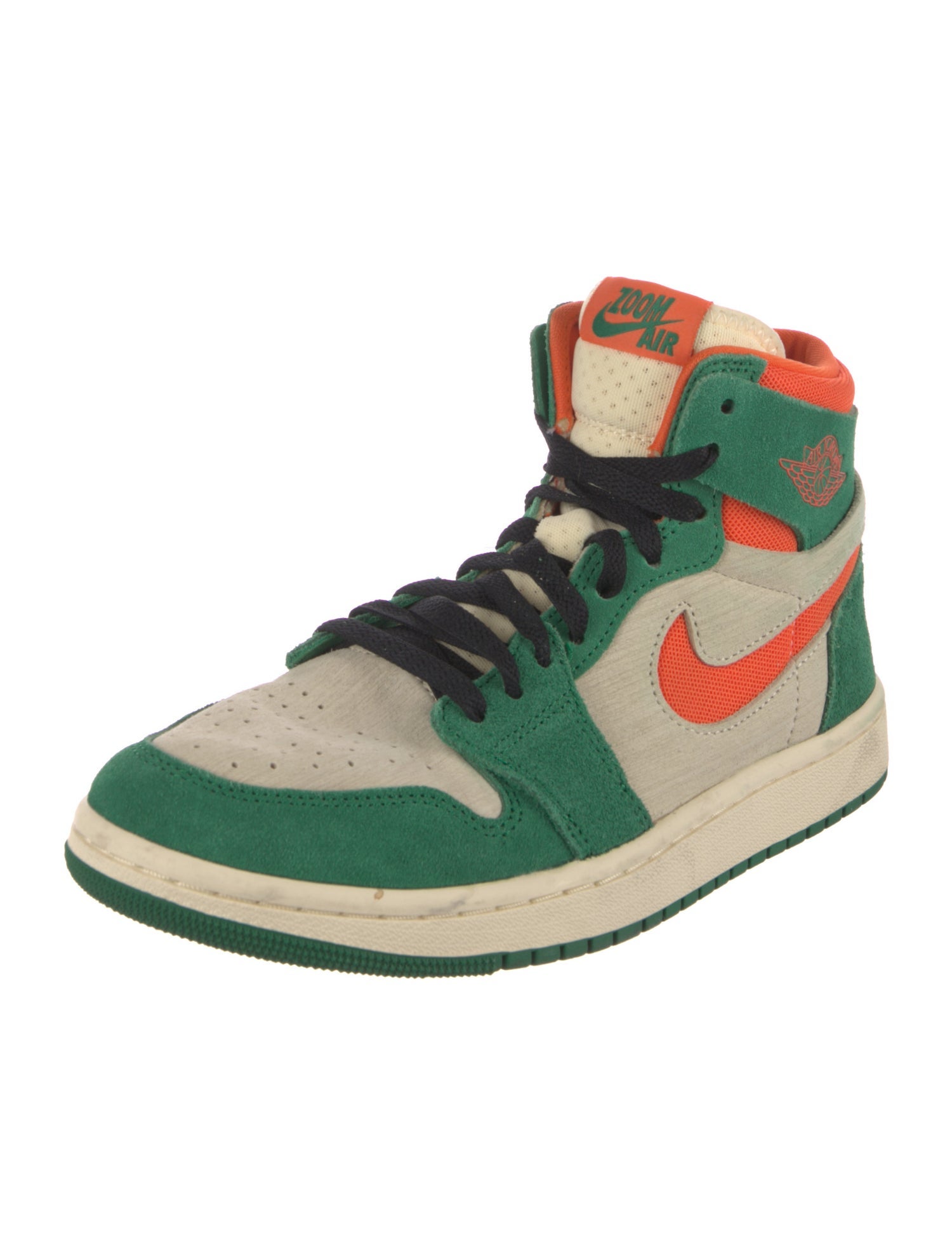 Jordan Suede Colorblock Pattern Athletic Sneakers