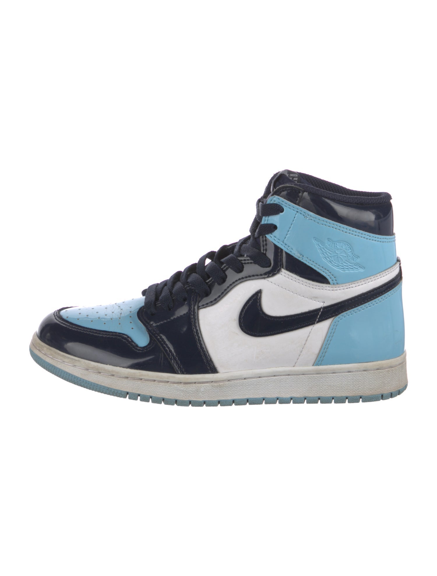 Jordan Patent Leather Colorblock Pattern Athletic Sneakers