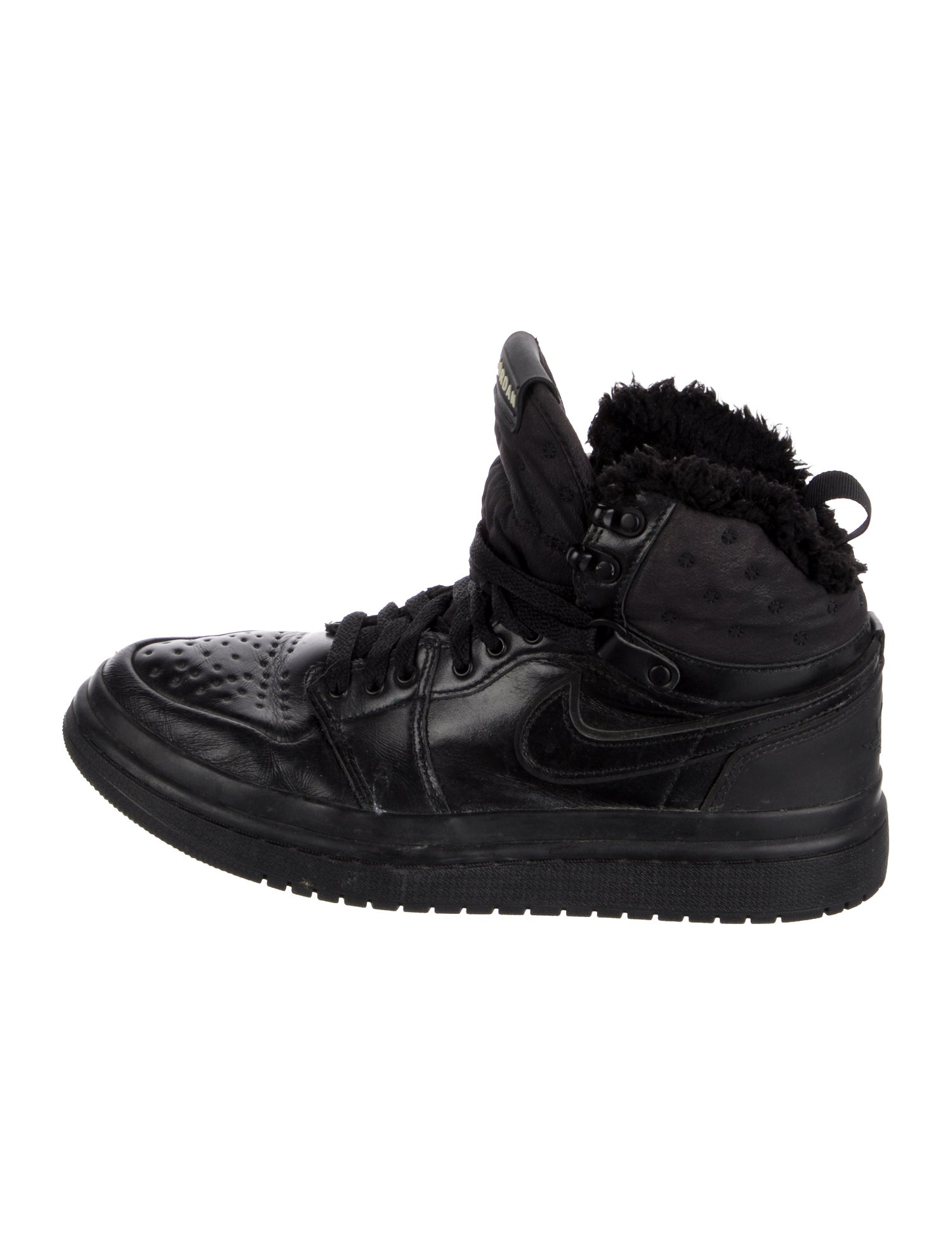 Jordan Leather Faux Fur Trim Sneakers