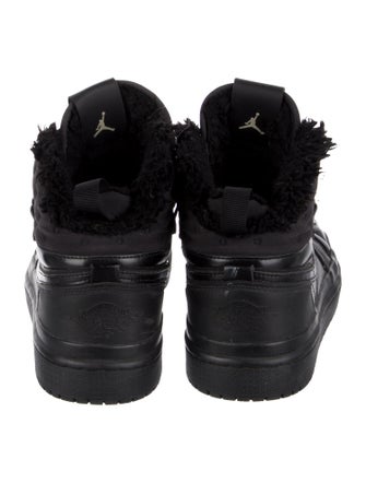 Jordan Leather Faux Fur Trim Sneakers