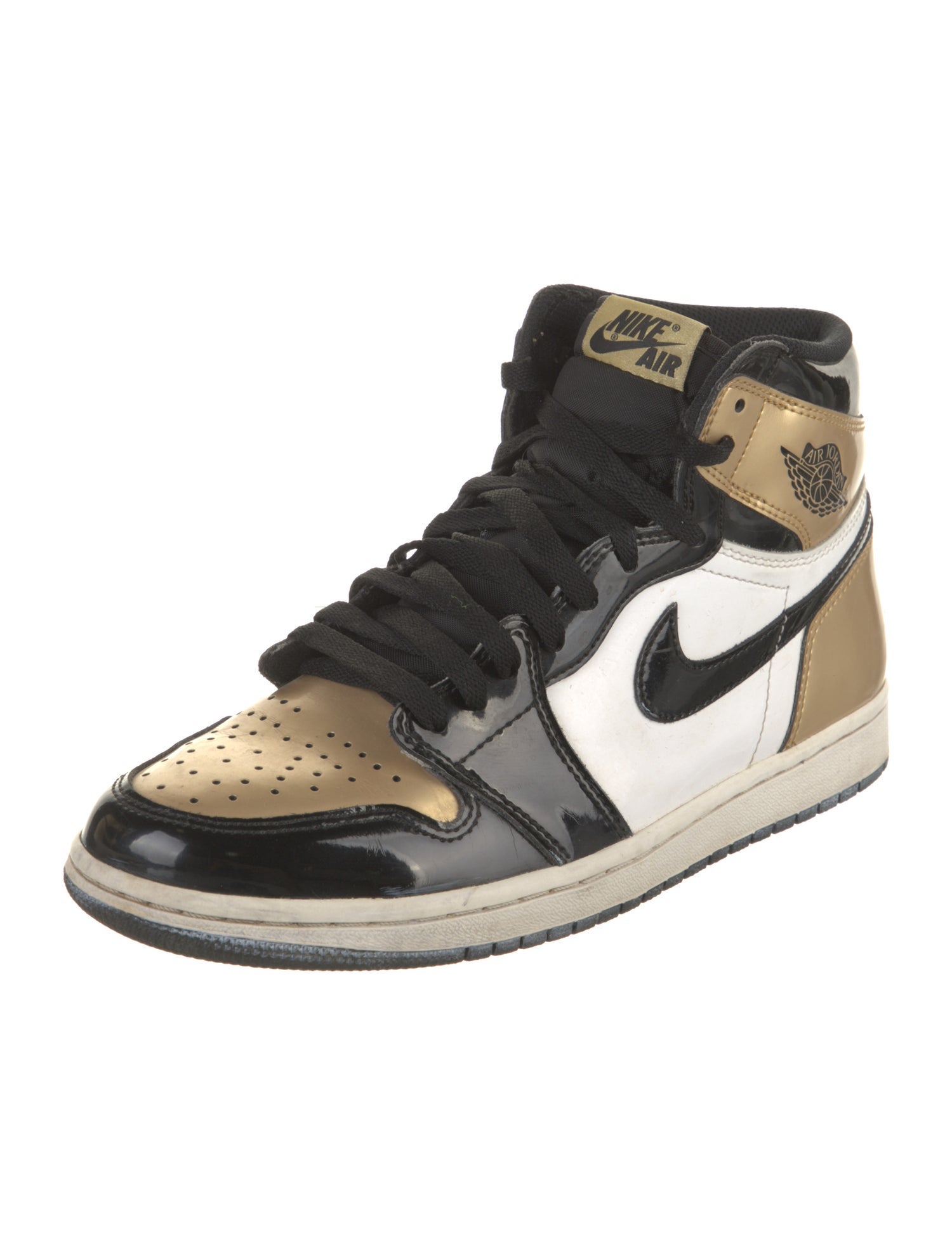 Jordan 1 Retro High NRG Patent 'Gold Toe' Sneakers