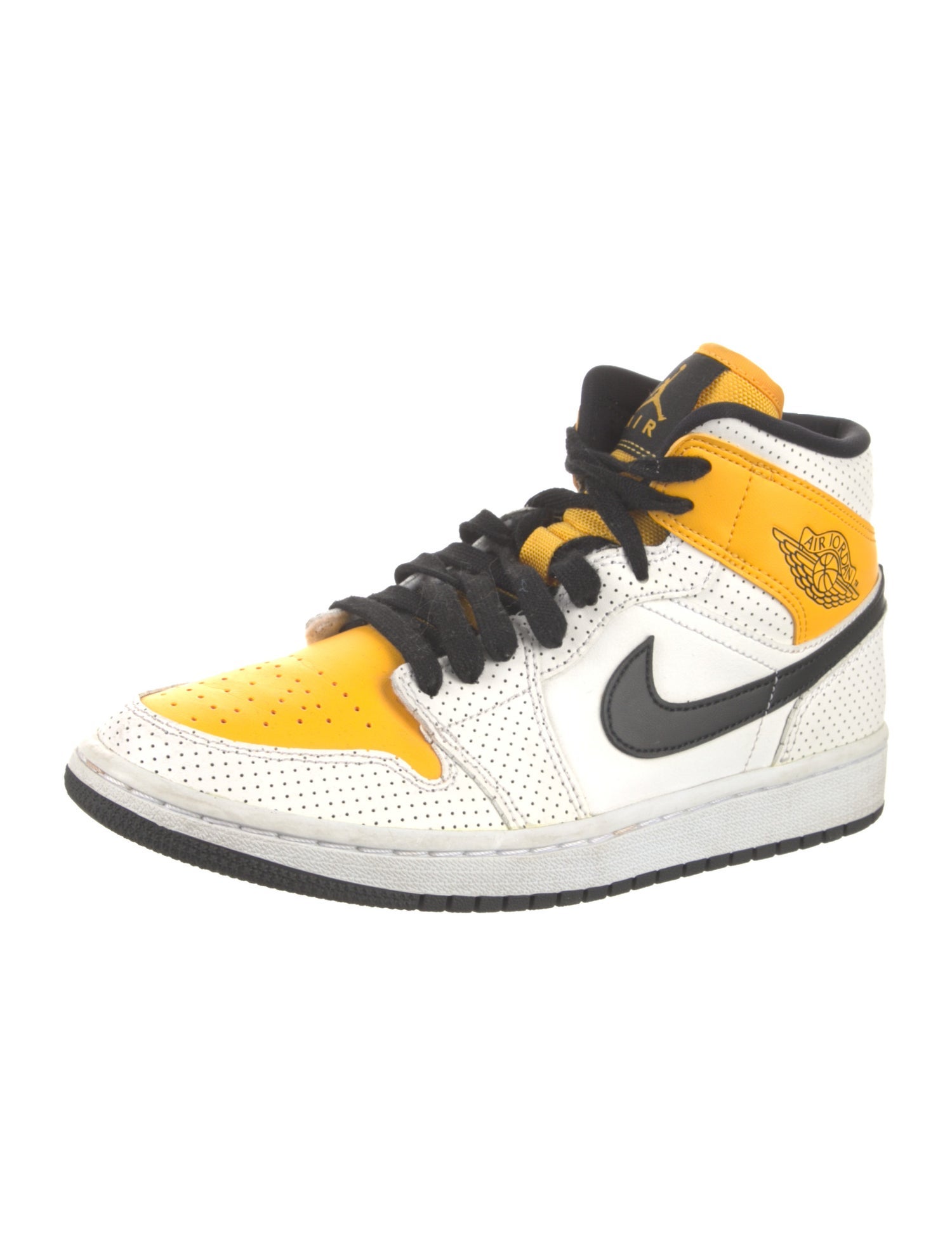 Jordan Leather Colorblock Pattern Sneakers