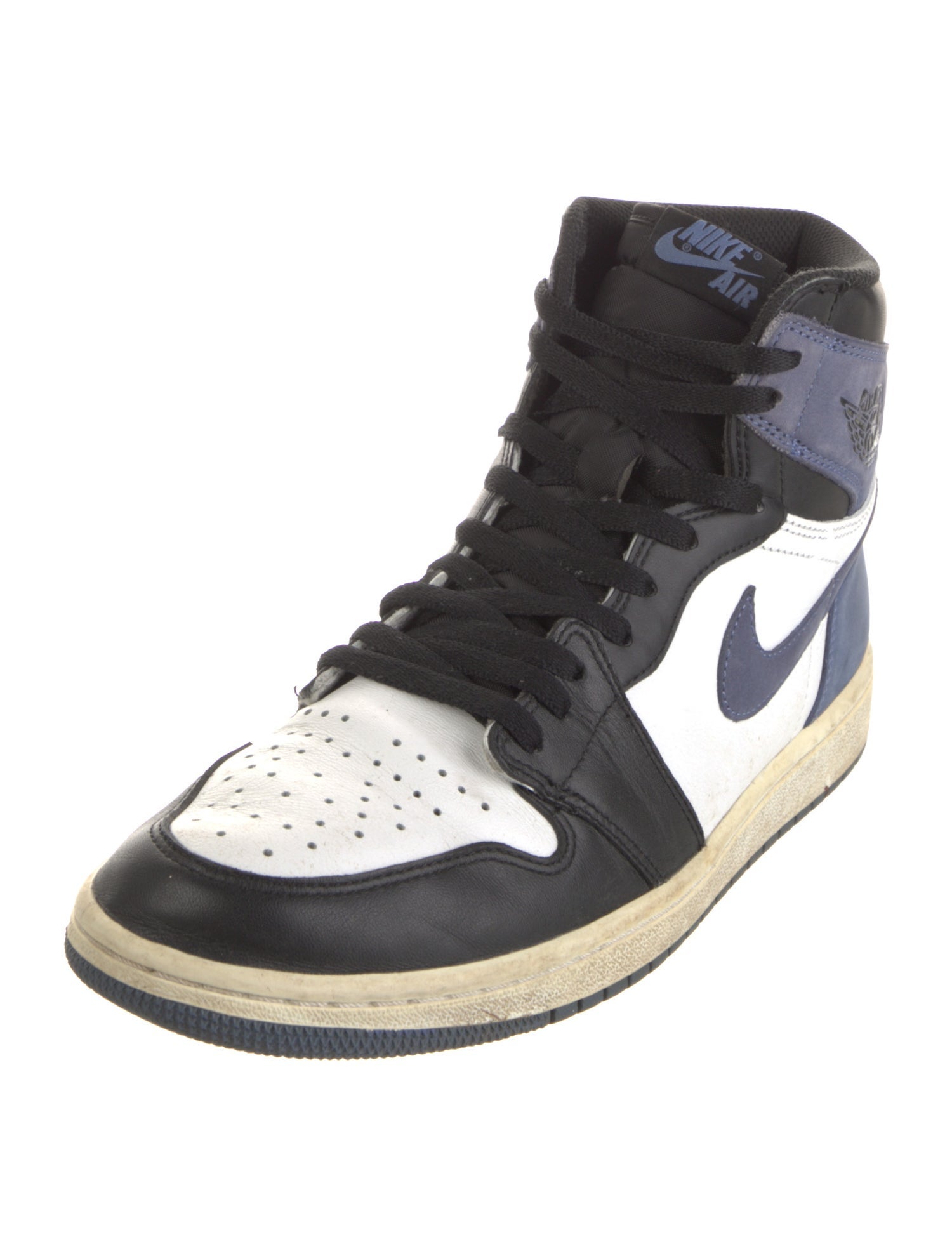 Jordan Leather Colorblock Pattern Sneakers