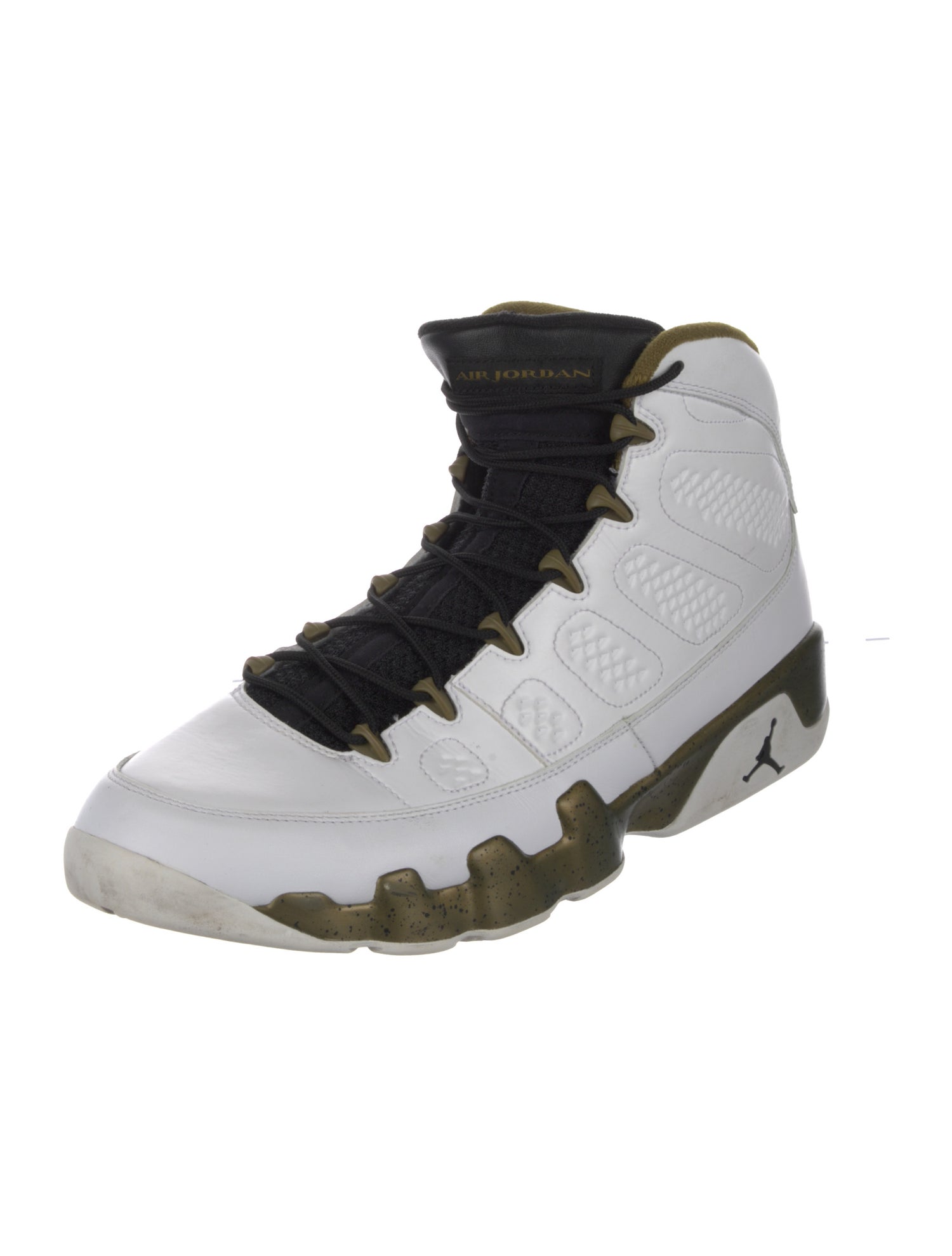 Jordan Leather Colorblock Pattern Sneakers