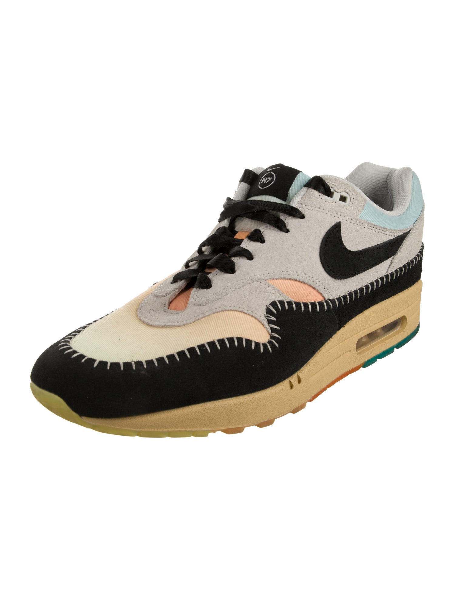 Jordan Leather Colorblock Pattern Sneakers