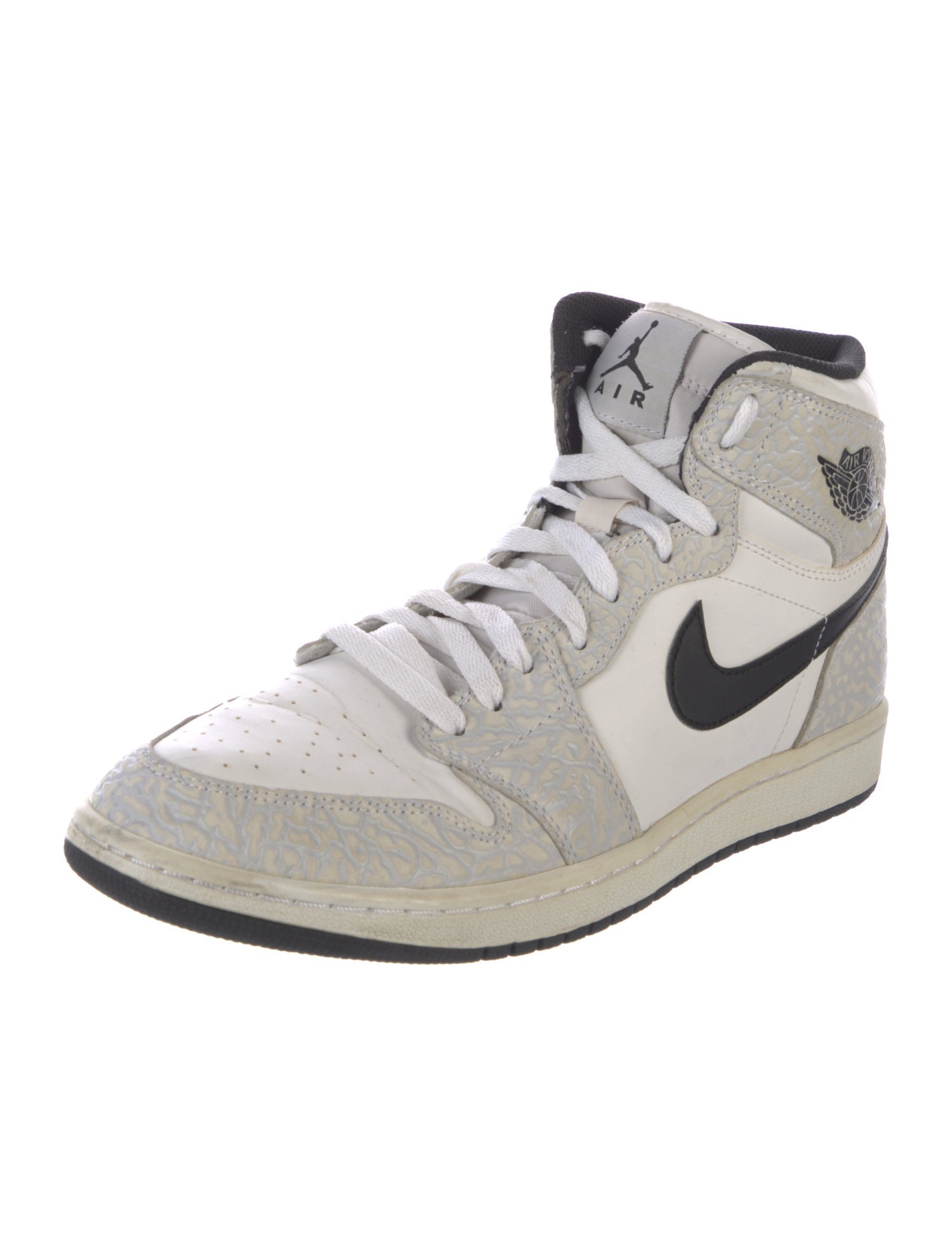 Jordan Leather Colorblock Pattern Sneakers