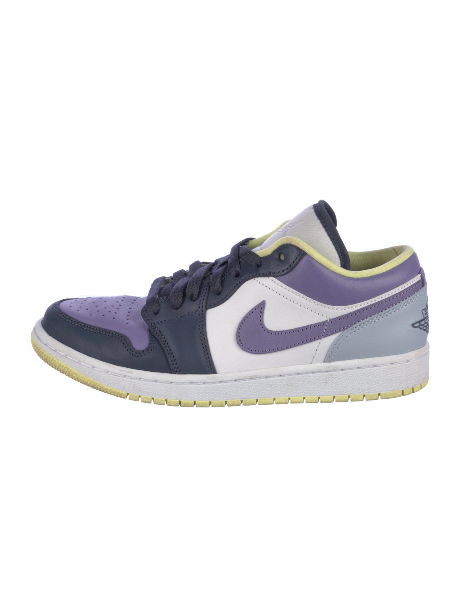 Jordan Leather Colorblock Pattern Sneakers