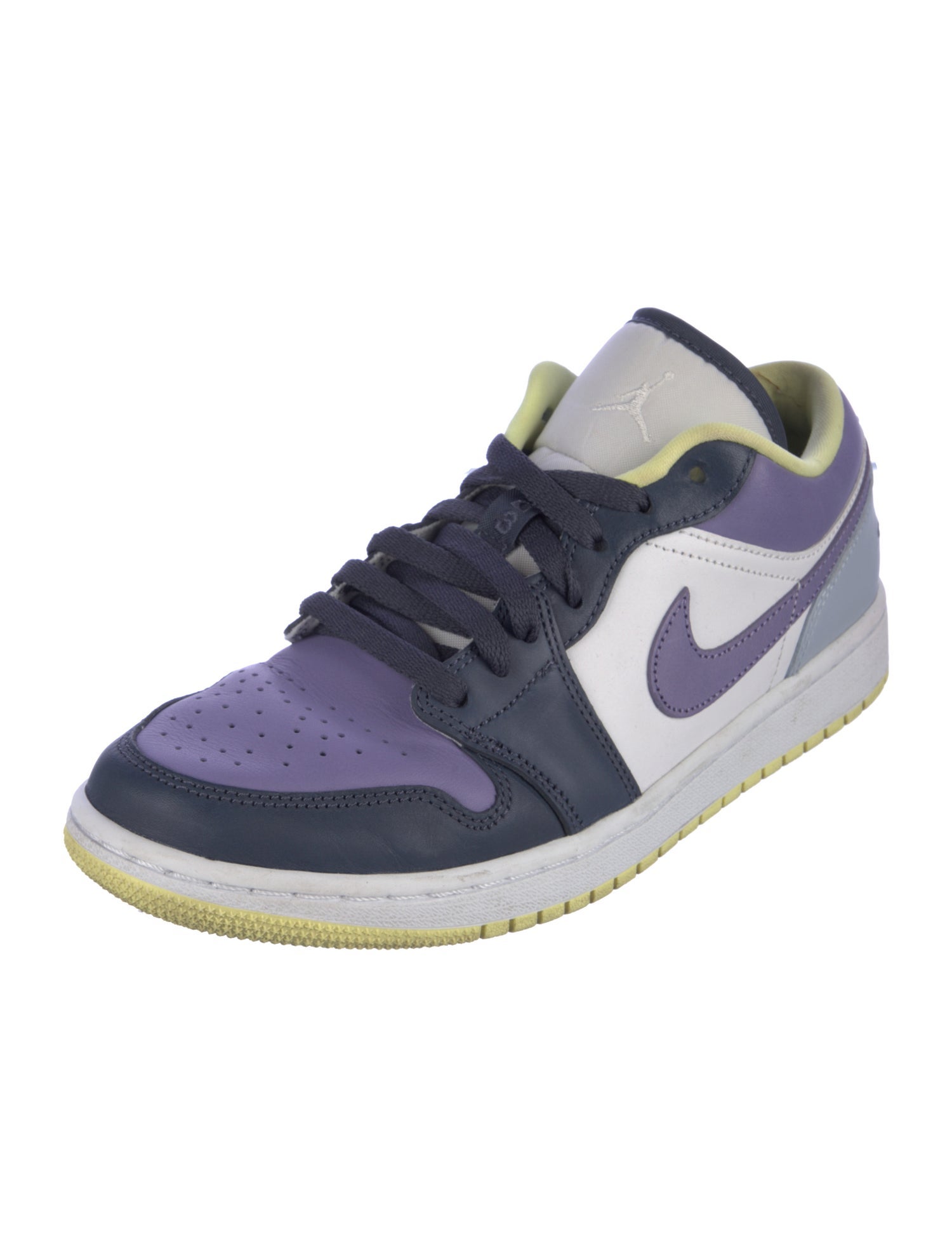 Jordan Leather Colorblock Pattern Sneakers