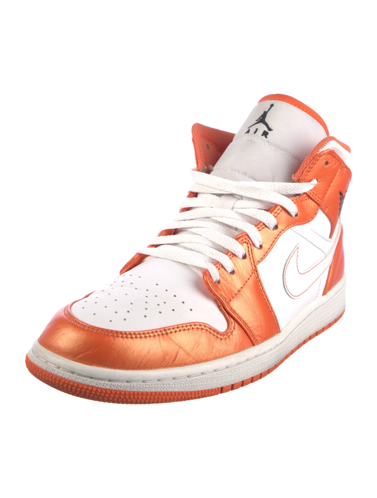 Jordan Leather Colorblock Pattern Sneakers