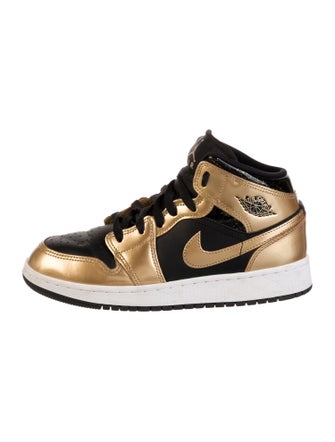 Jordan 1 Mid SE GS 'Metallic Gold Black'