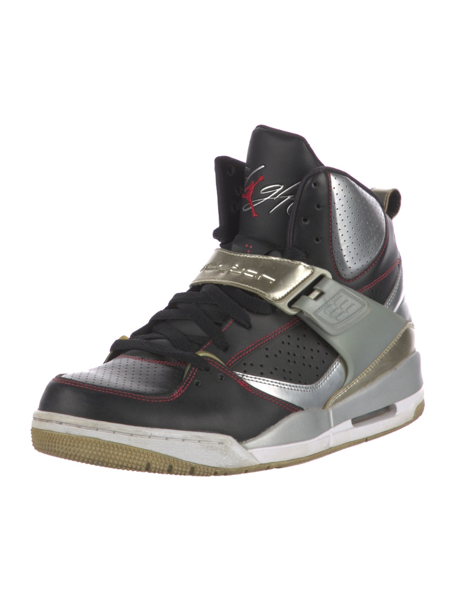 Jordan Leather Colorblock Pattern Sneakers