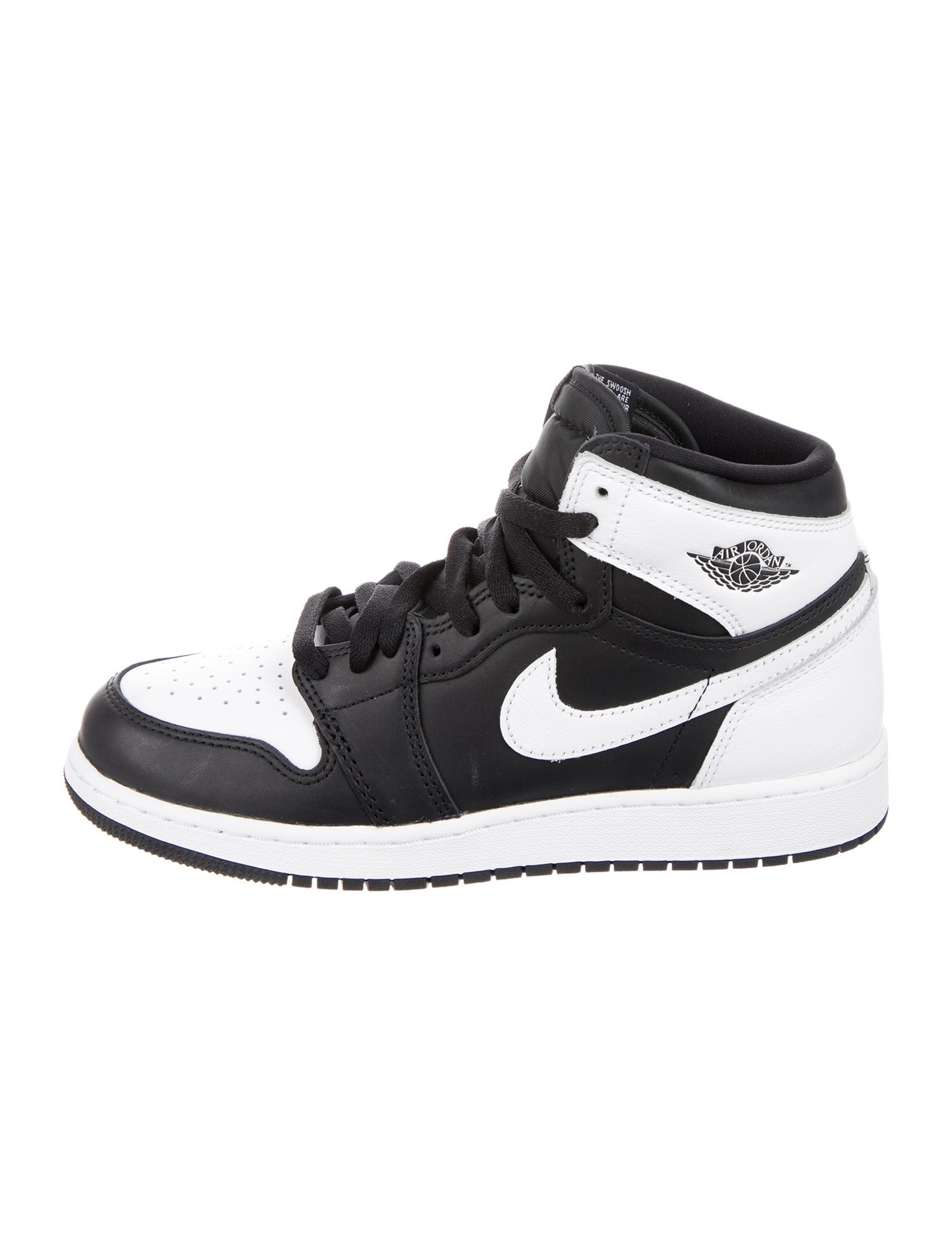 Jordan Kids' 1 Retro High OG 'Black White' sneakers