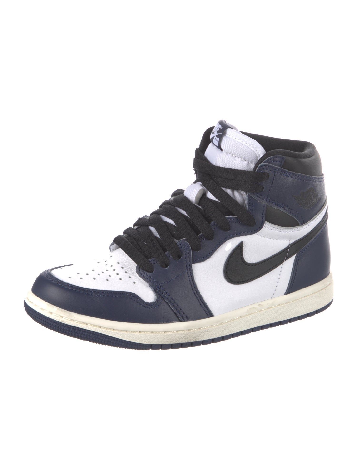 Jordan Leather Colorblock Pattern Athletic Sneakers