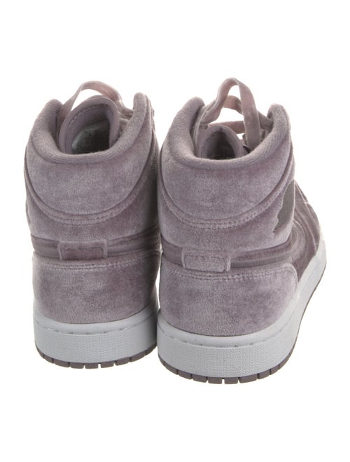 Jordan Jordan 1 Mid SE Purple Velvet Wedge Sneakers