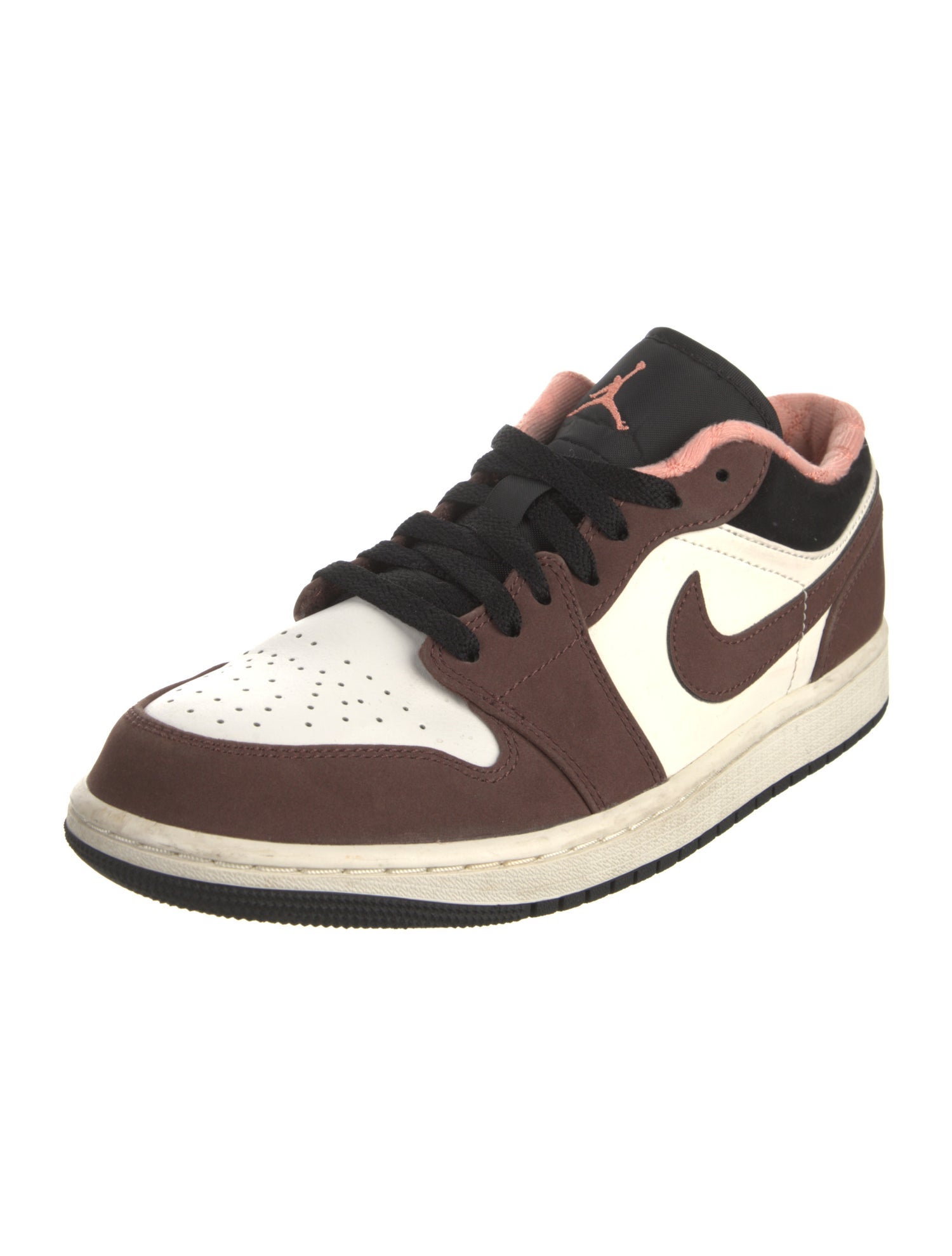 Jordan Leather Colorblock Pattern Athletic Sneakers