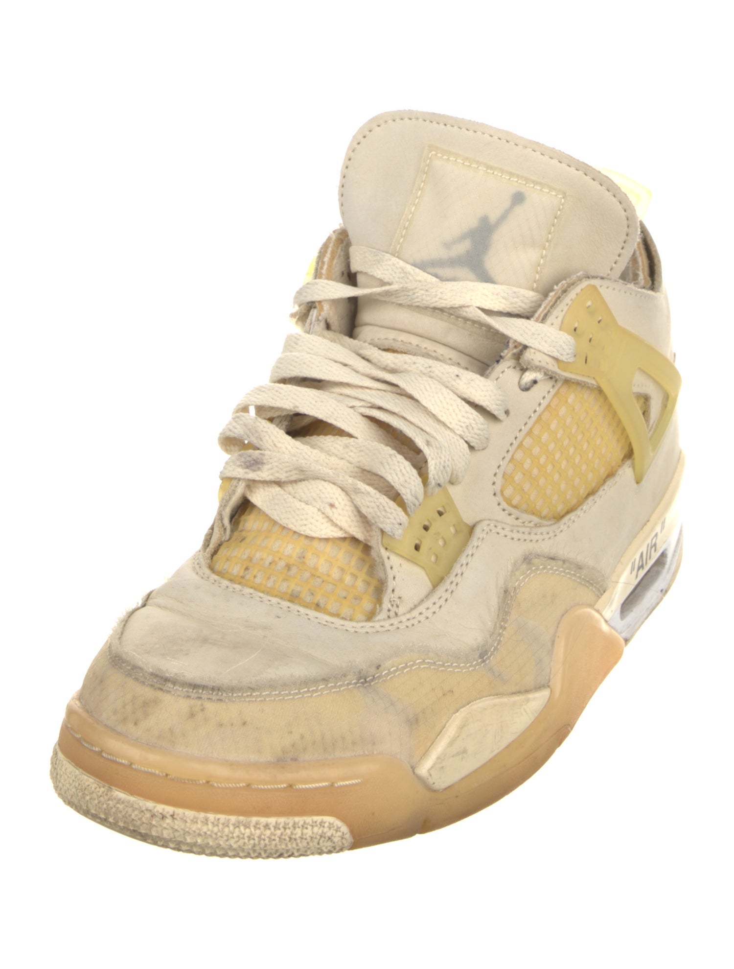 Off-White x Jordan 4 Retro Off-White Sail Wedge Sneakers