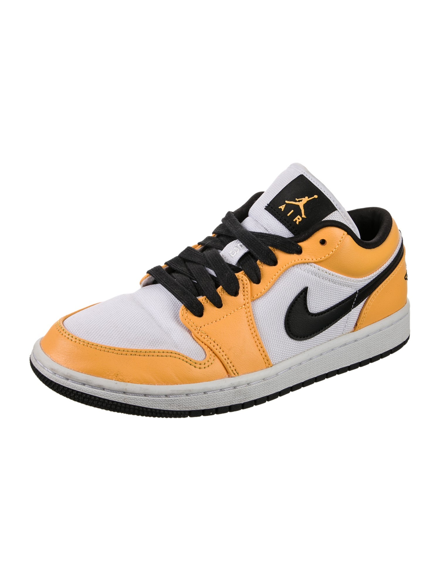 Jordan Leather Colorblock Pattern Athletic Sneakers