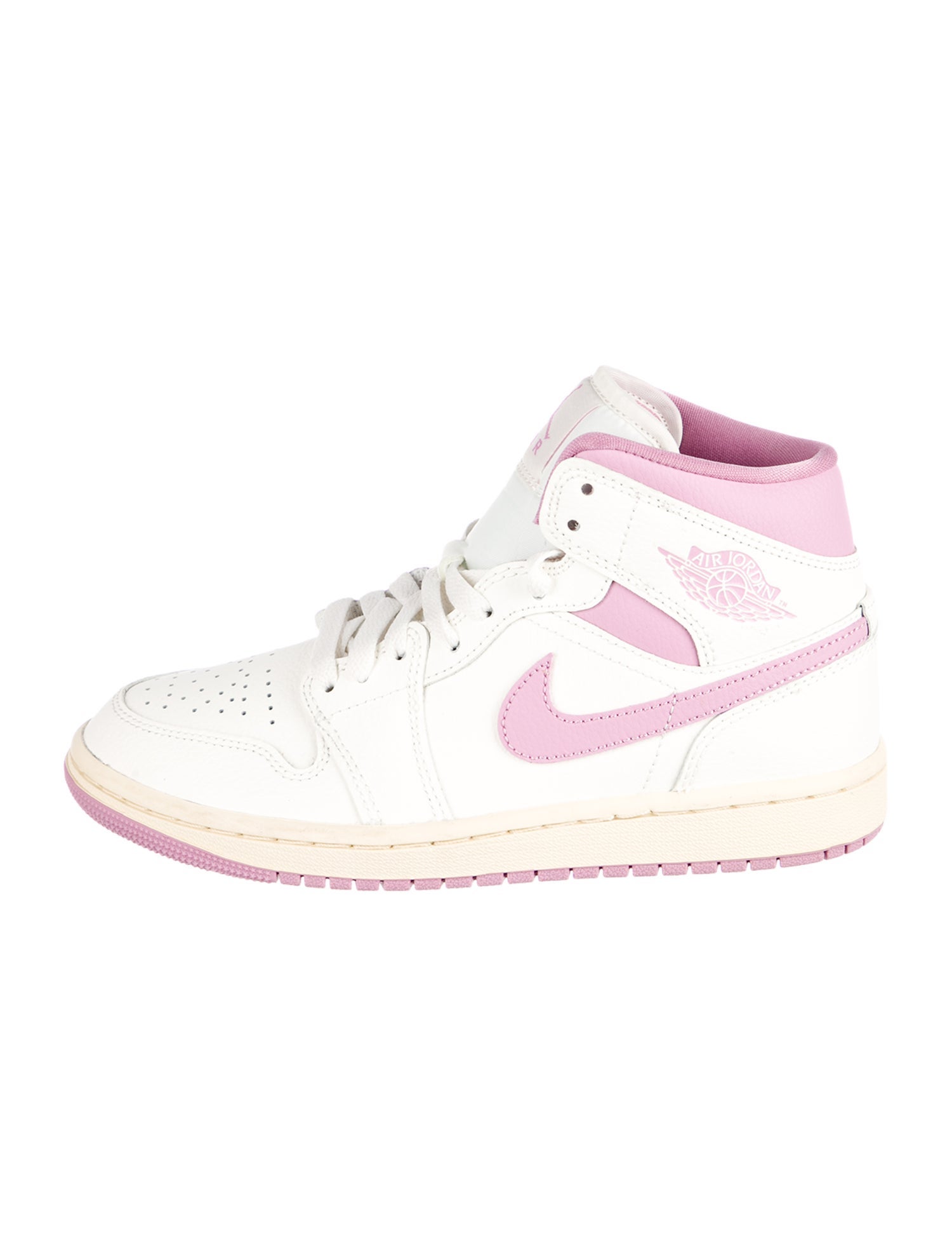 Jordan 1 Mid Sail Pink Coconut Milk Athletic Sneakers