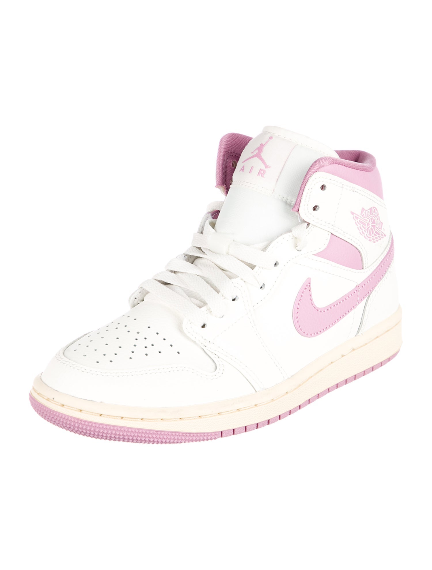 Jordan 1 Mid Sail Pink Coconut Milk Athletic Sneakers