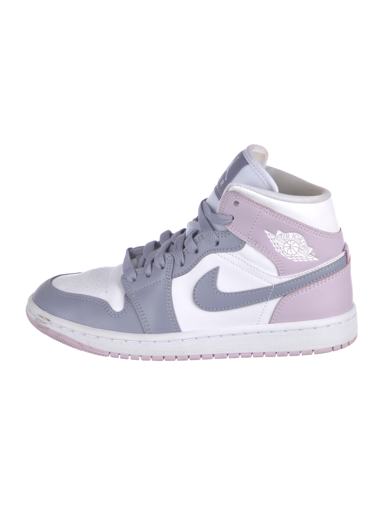 Jordan 1 Mid Indigo Haze Doll White Athletic Sneakers