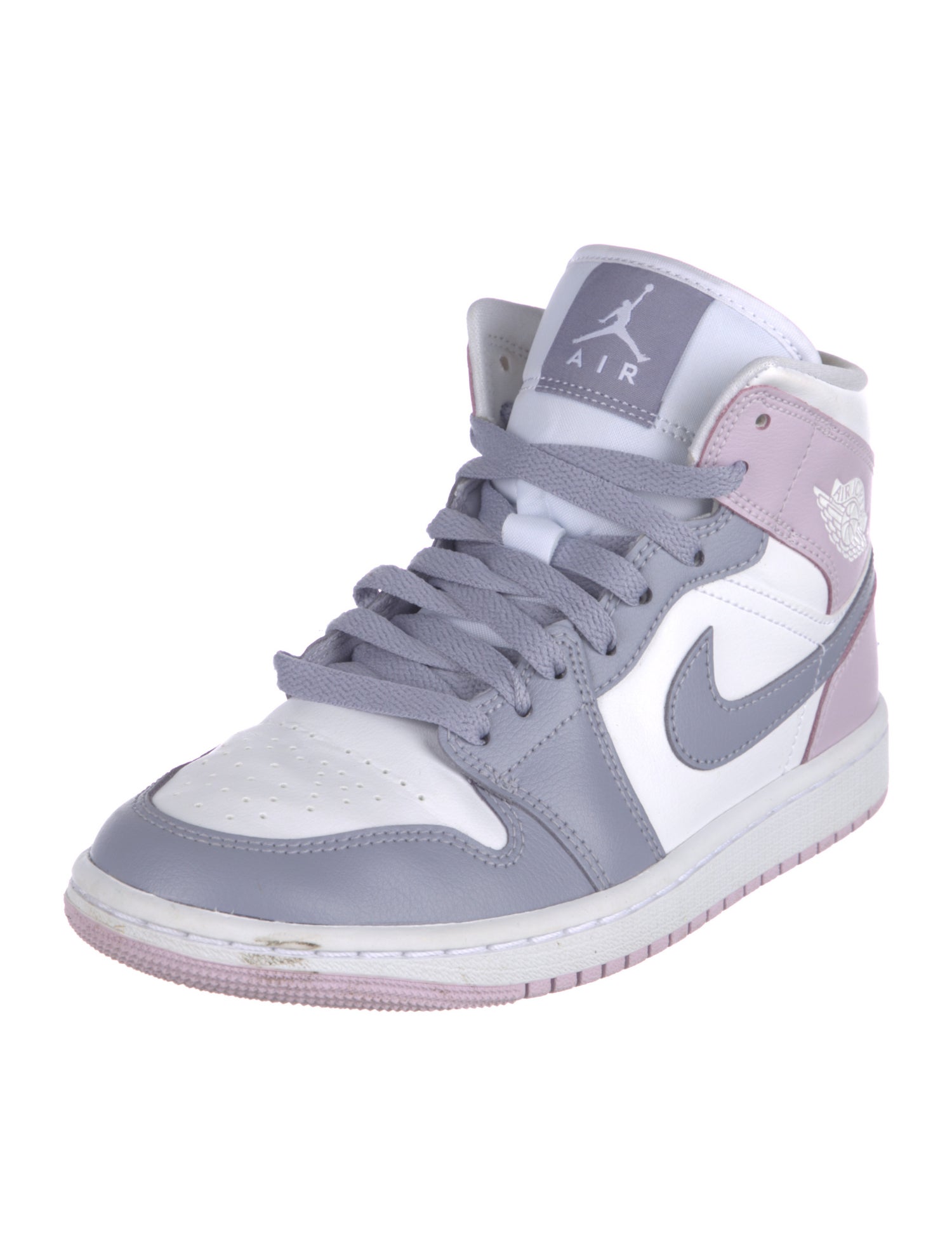 Jordan 1 Mid Indigo Haze Doll White Athletic Sneakers