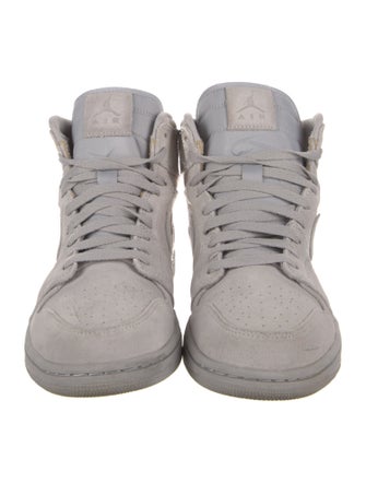 Jordan 1 Retro High Grey Suede Sneakers