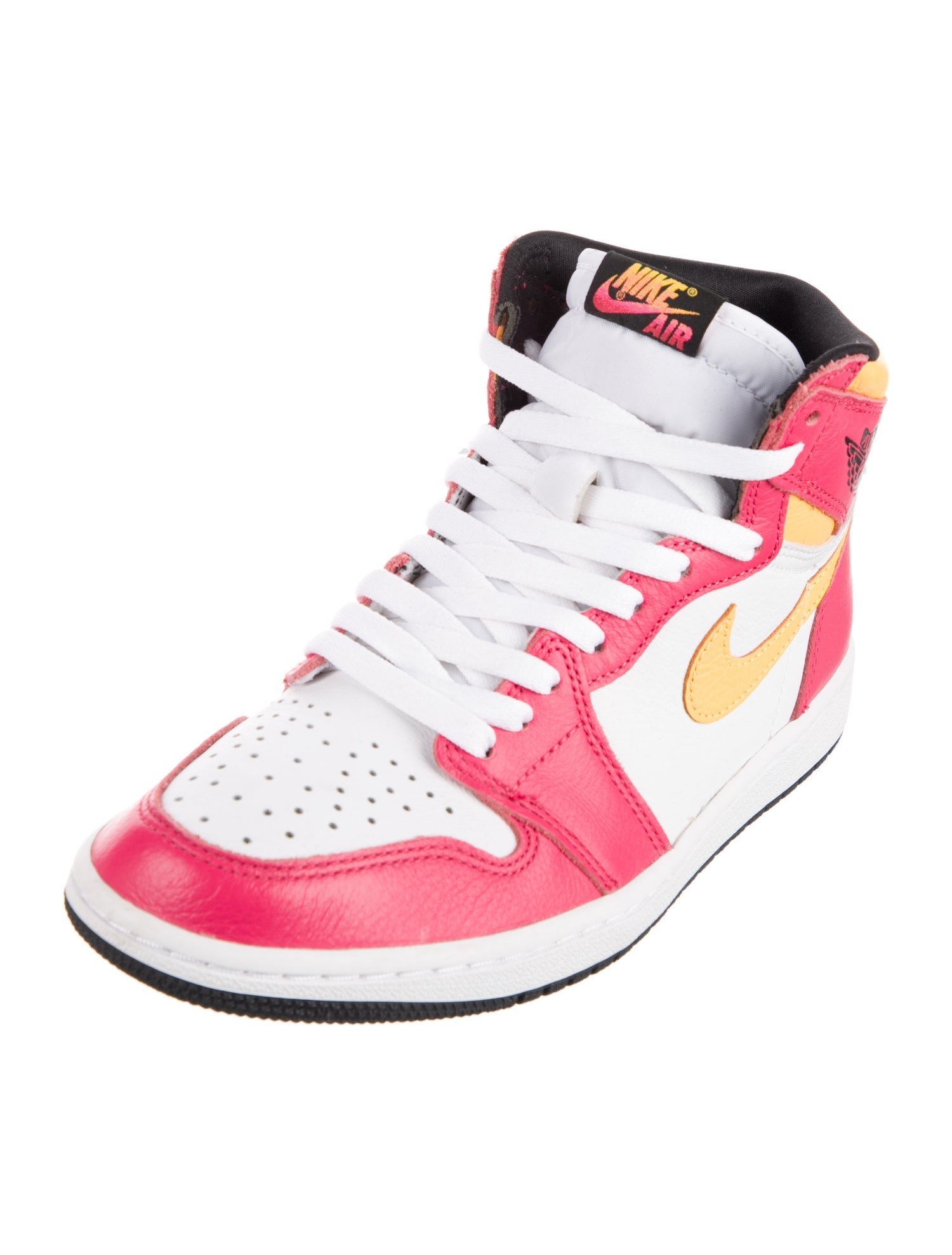 Jordan Leather Colorblock Pattern Sneakers