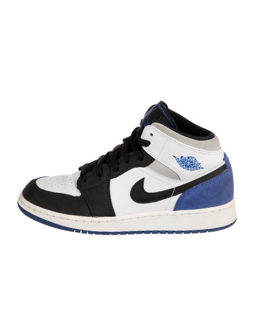 Jordan Kids' 1 Mid SE 'White Black Royal' (GS) Sneakers