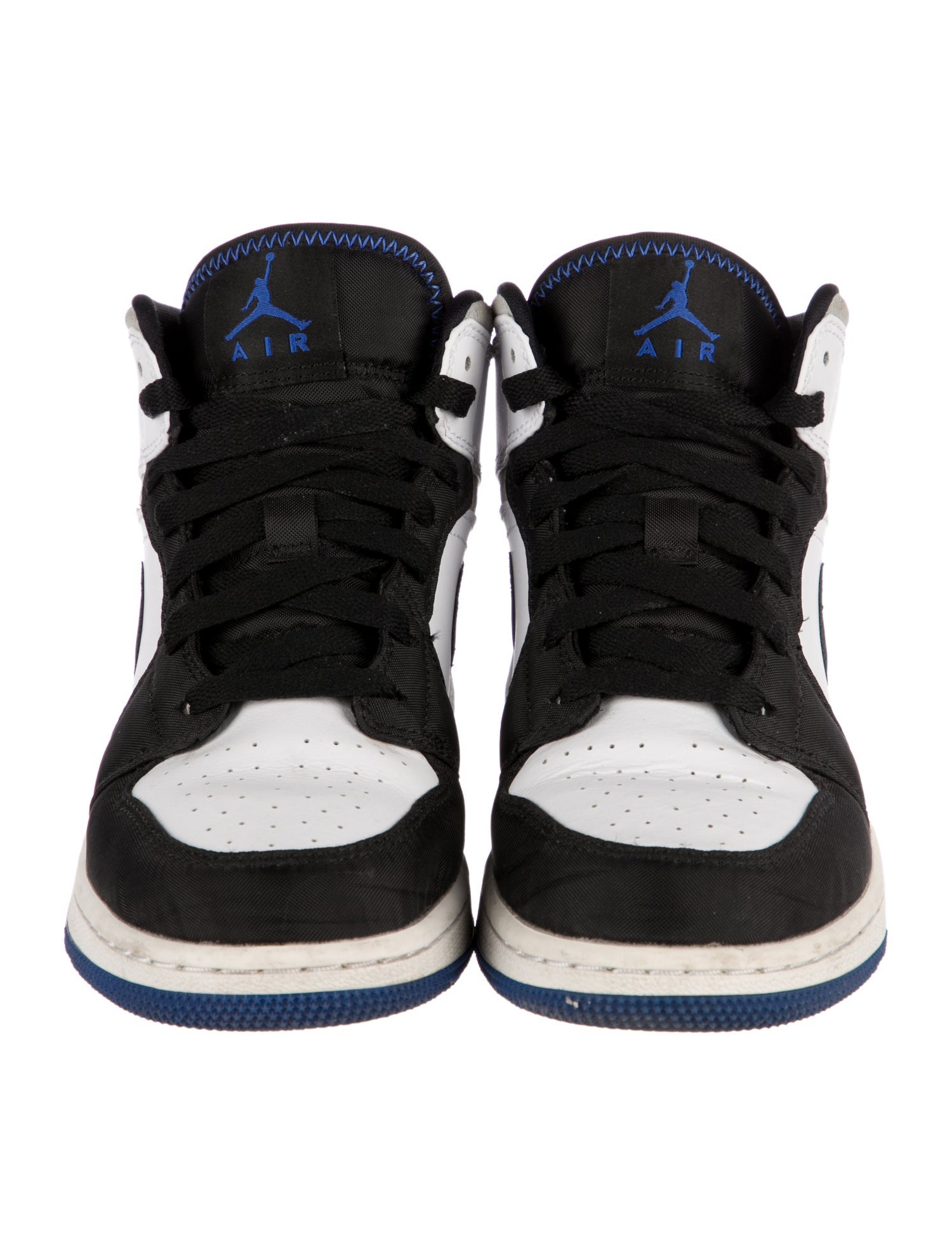 Jordan Kids' 1 Mid SE 'White Black Royal' (GS) Sneakers