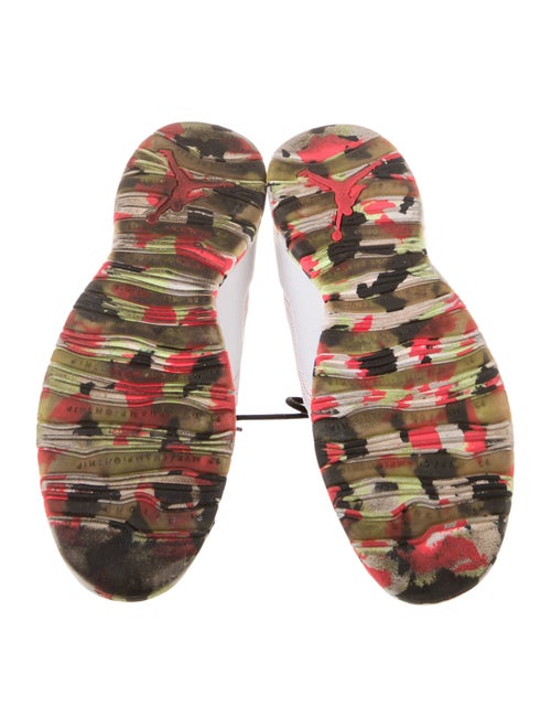 Jordan Kids' 10 Retro 'White Barely Volt Ember Glow' (GS) Sneakers